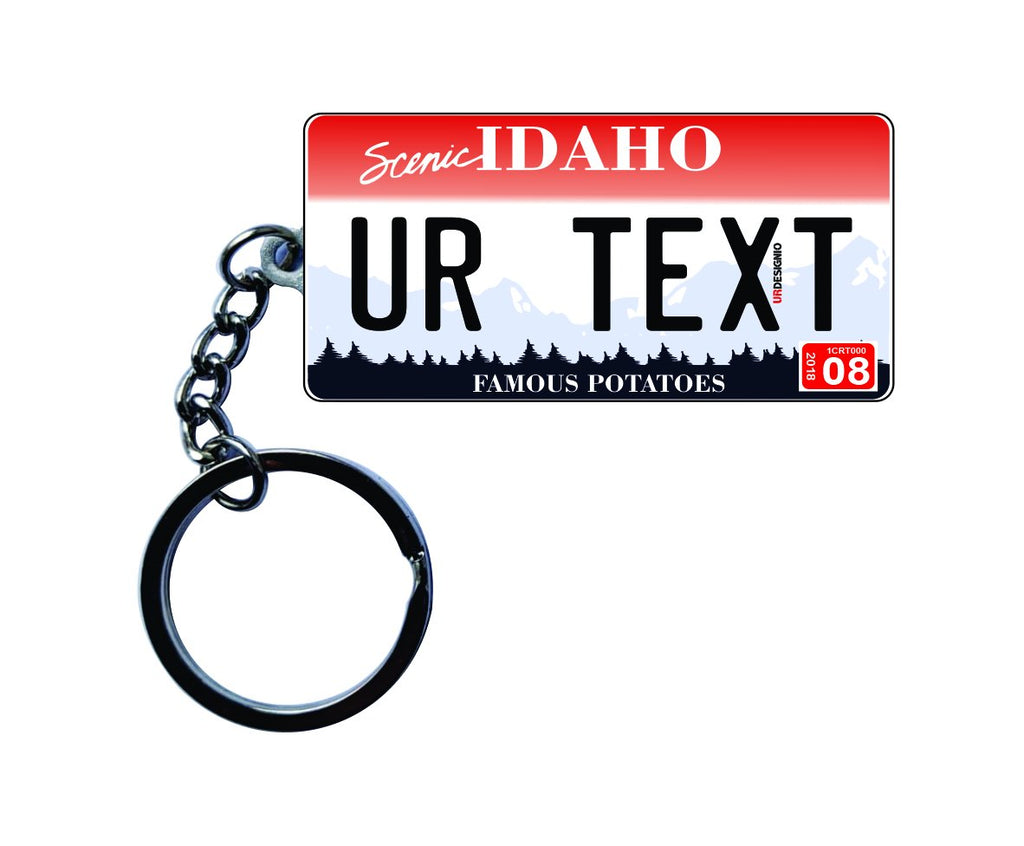 Idaho License Plate Custom Keychain