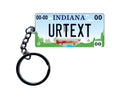 Indiana License Plate Custom Keychain