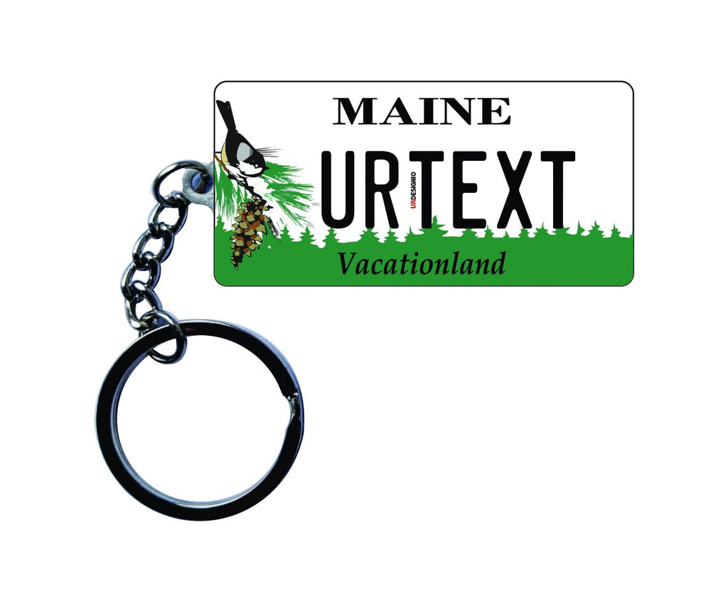 Maine License Plate Custom Keychain