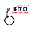 North Carolina License Plate Custom Keychain