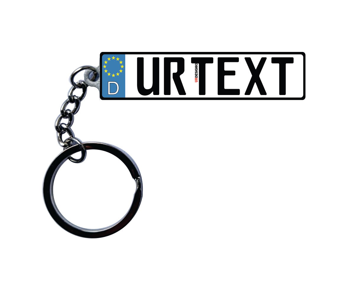 Germany Euro Plate Keychain