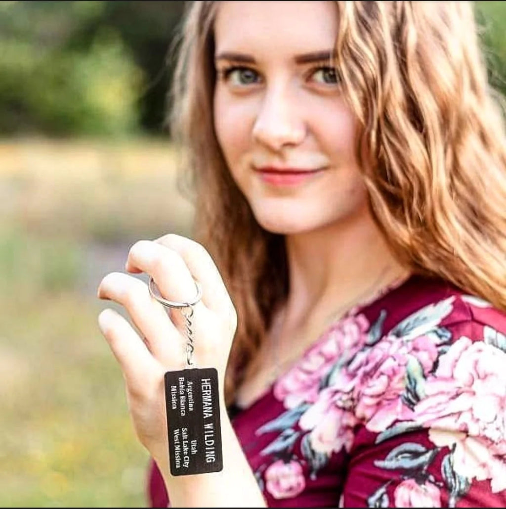 Personalized LDS Missionary Keychain