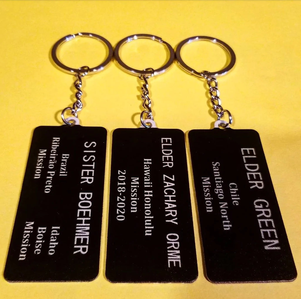 Personalized LDS Missionary Keychain