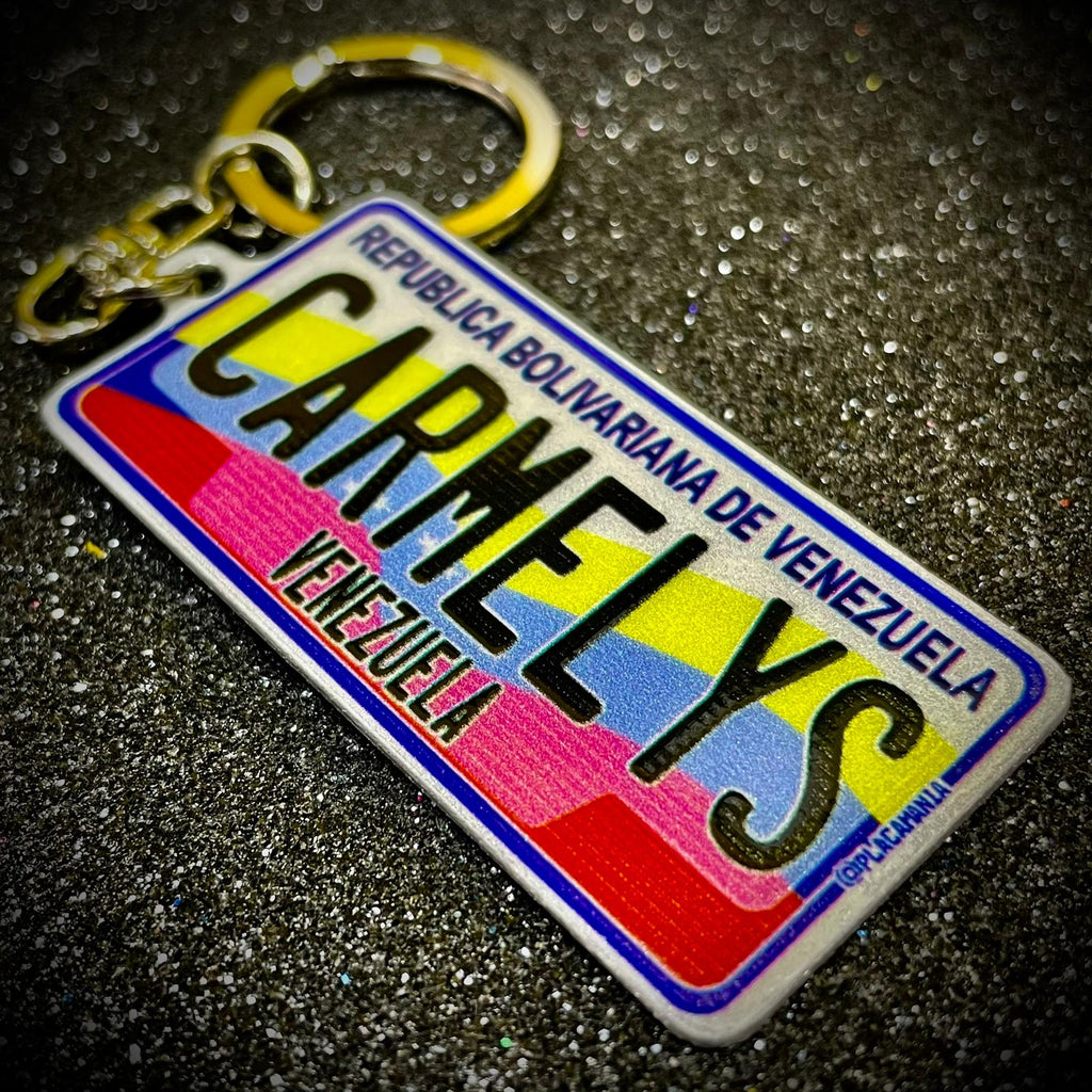 Venzuela License Plate Custom Keychain