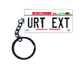 Wisconsin License Plate Custom Keychain