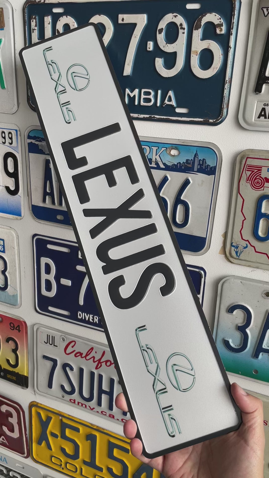 Custom European Aluminium Embossed Vanity License Plate