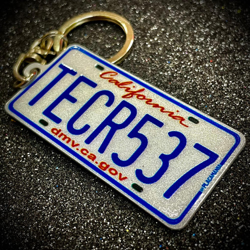 California License Plate Custom Keychain