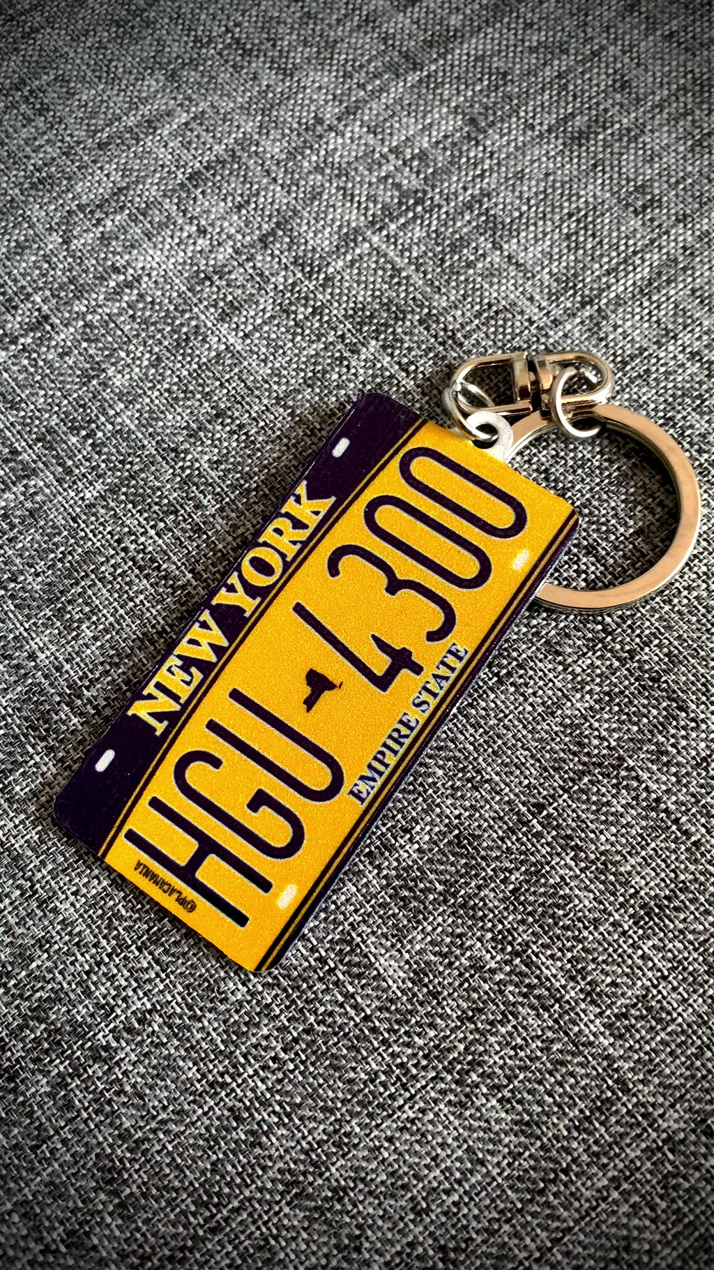 New York License Plate Custom Keychain