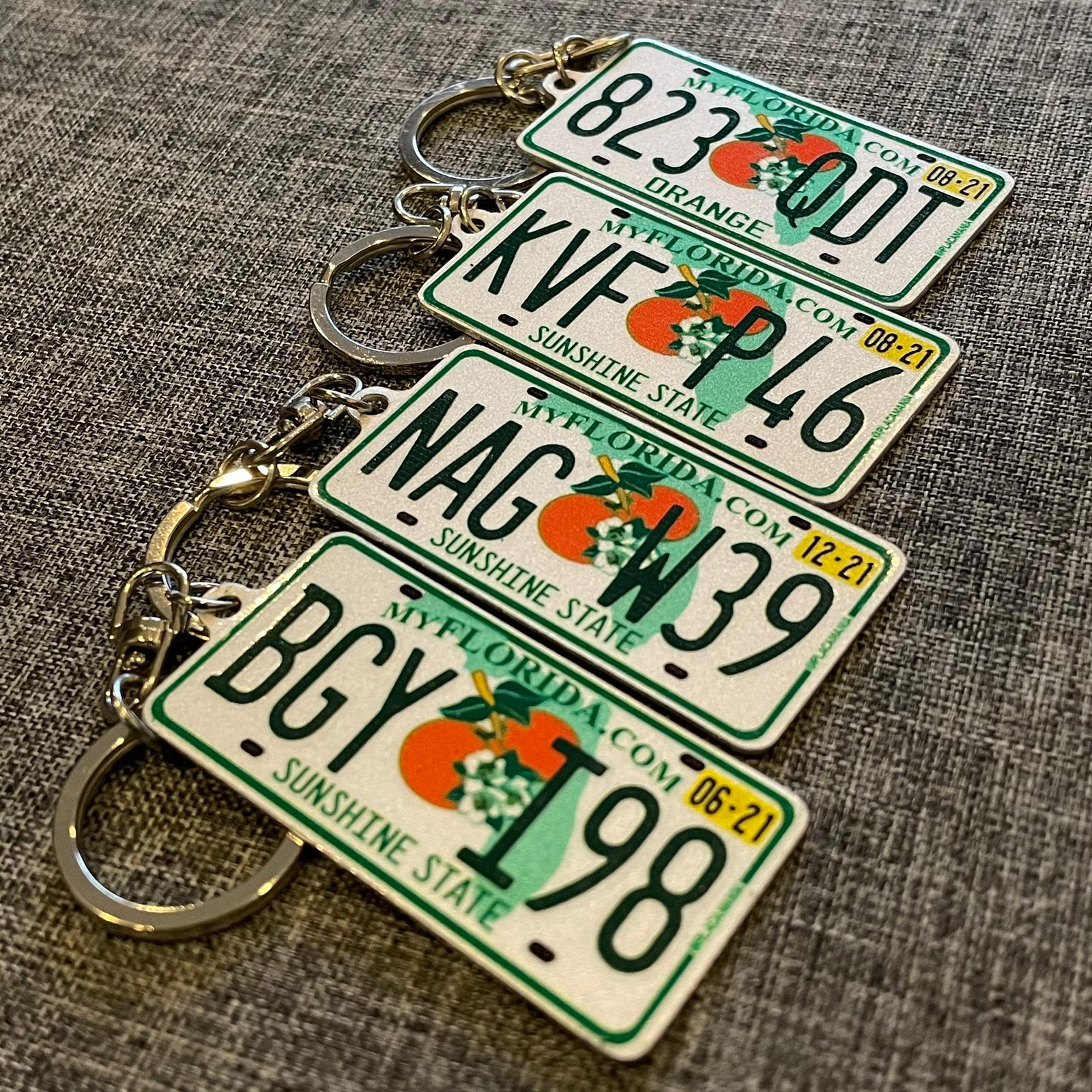 Florida License Plate Custom Keychain