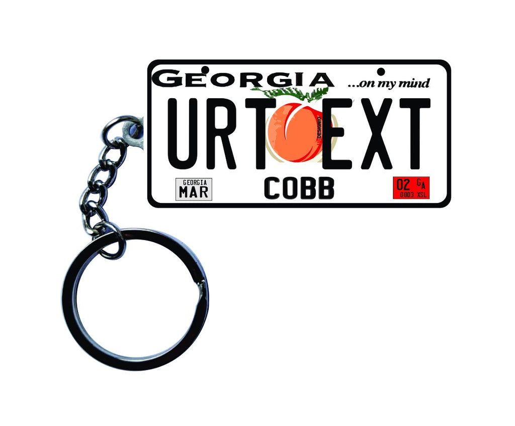 Georgia License Plate Custom Keychain
