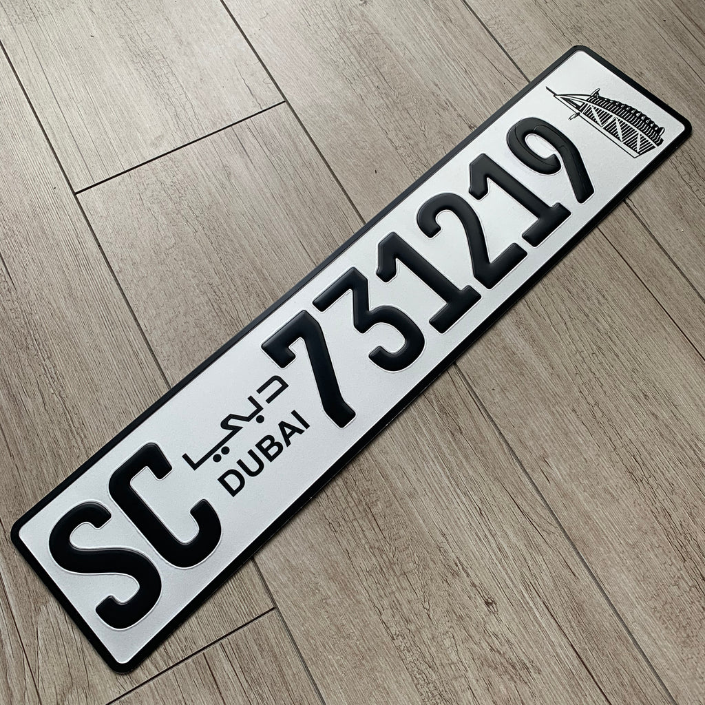 Custom European Aluminium Embossed Vanity License Plate