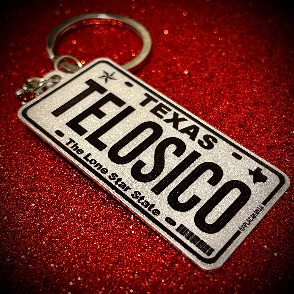 Texas License Plate Custom Keychain