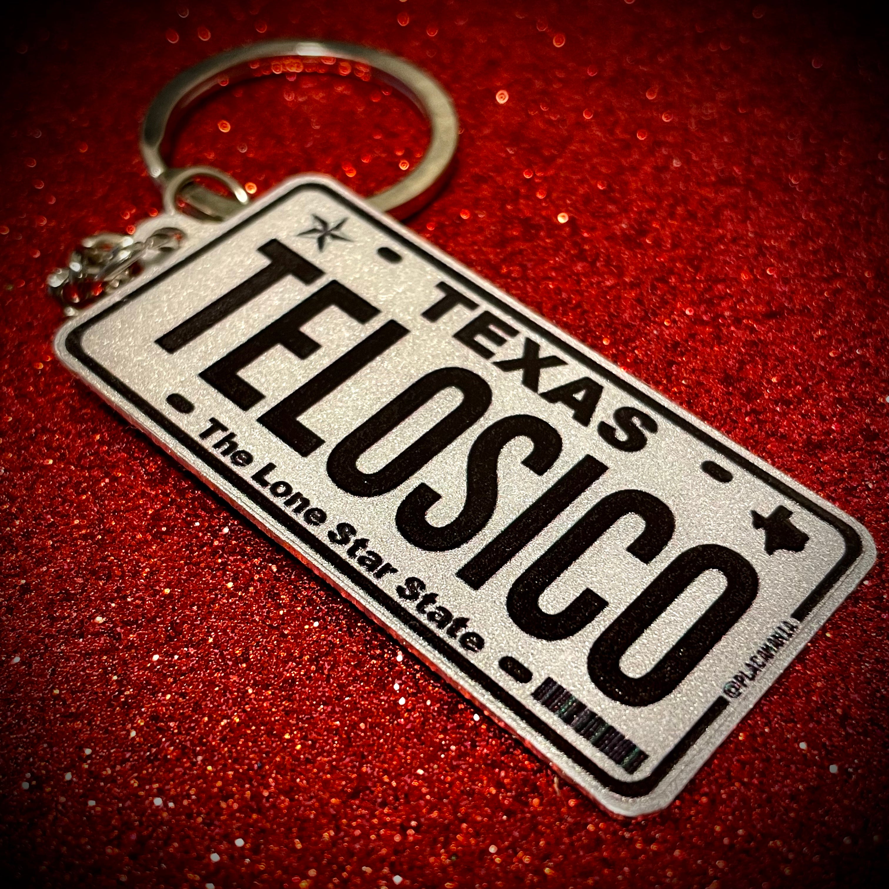 Texas License Plate Custom Keychain