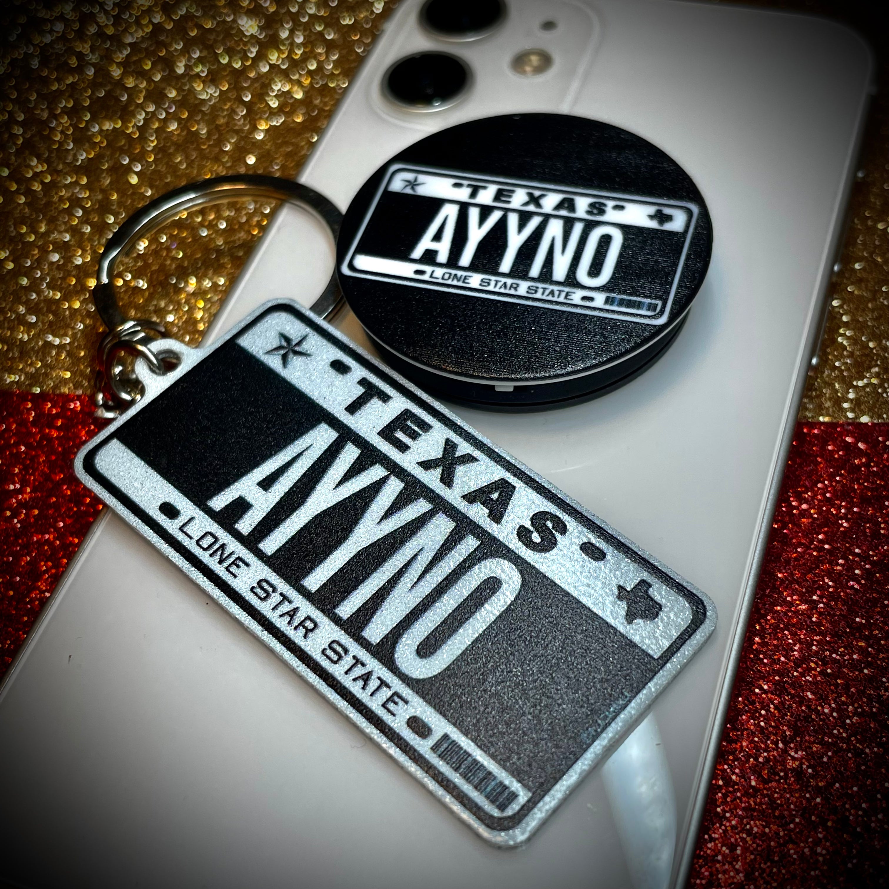 Custom US License Plate Keychain
