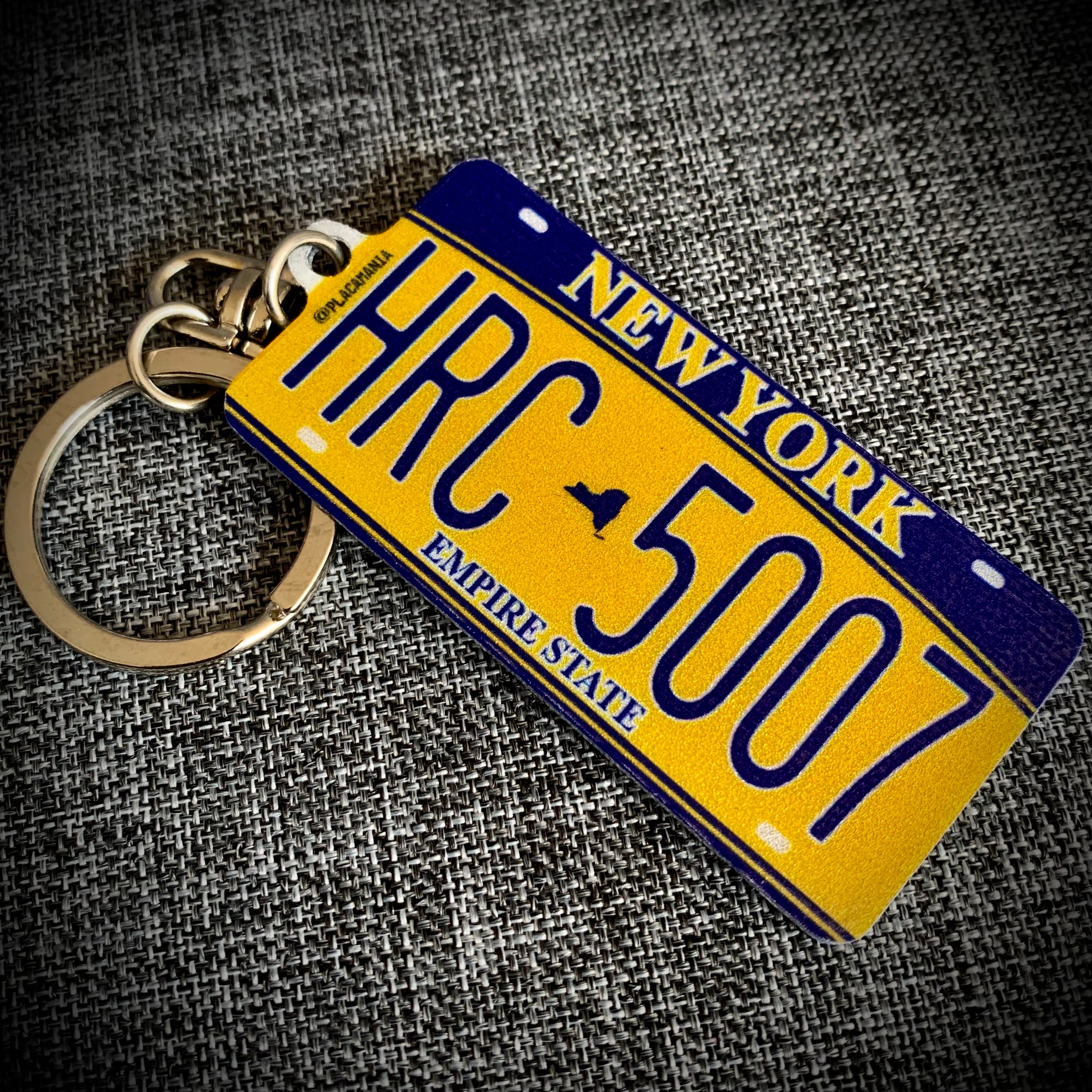 New York License Plate Custom Keychain Placamania
