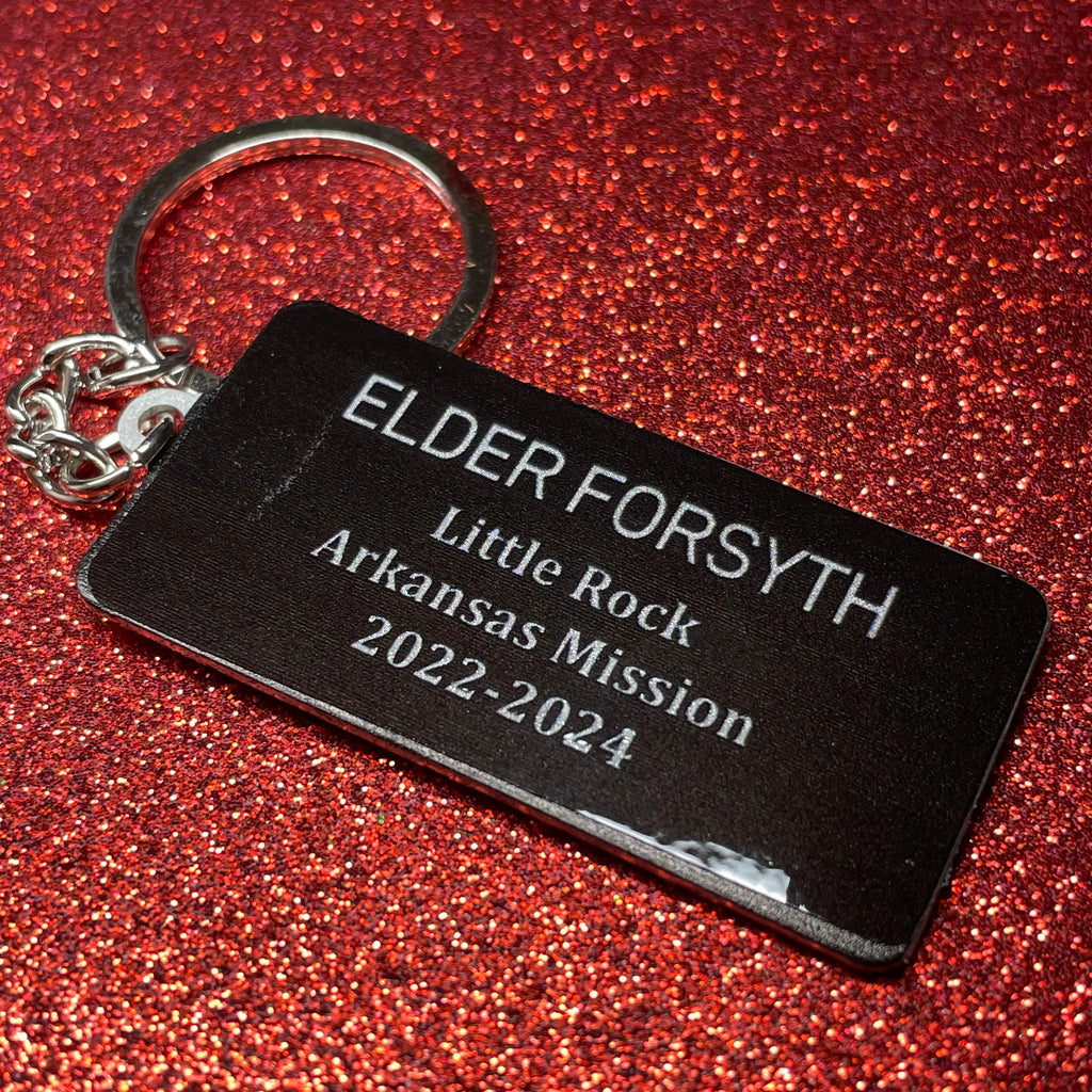 Personalized LDS Missionary Keychain