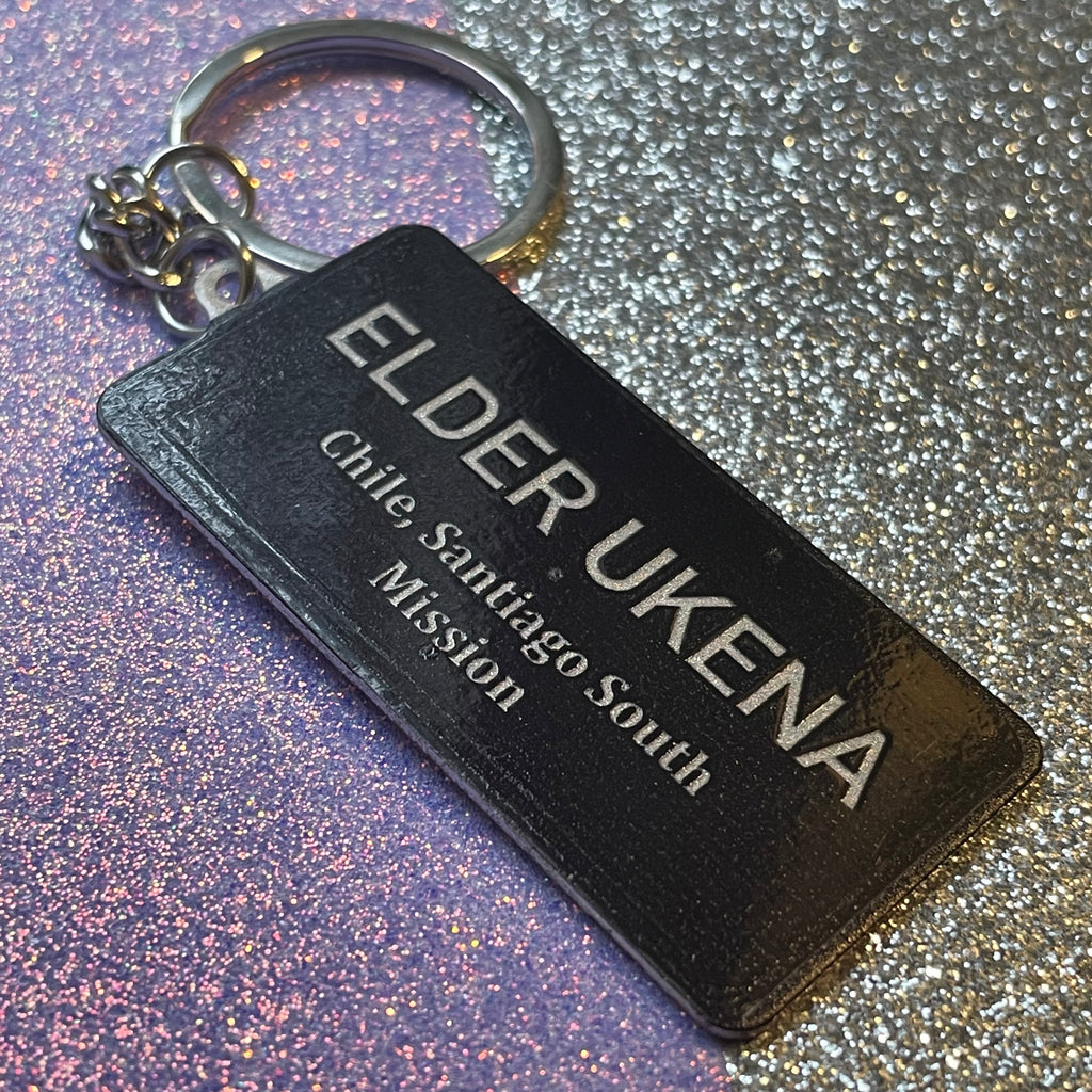 Personalized LDS Missionary Keychain