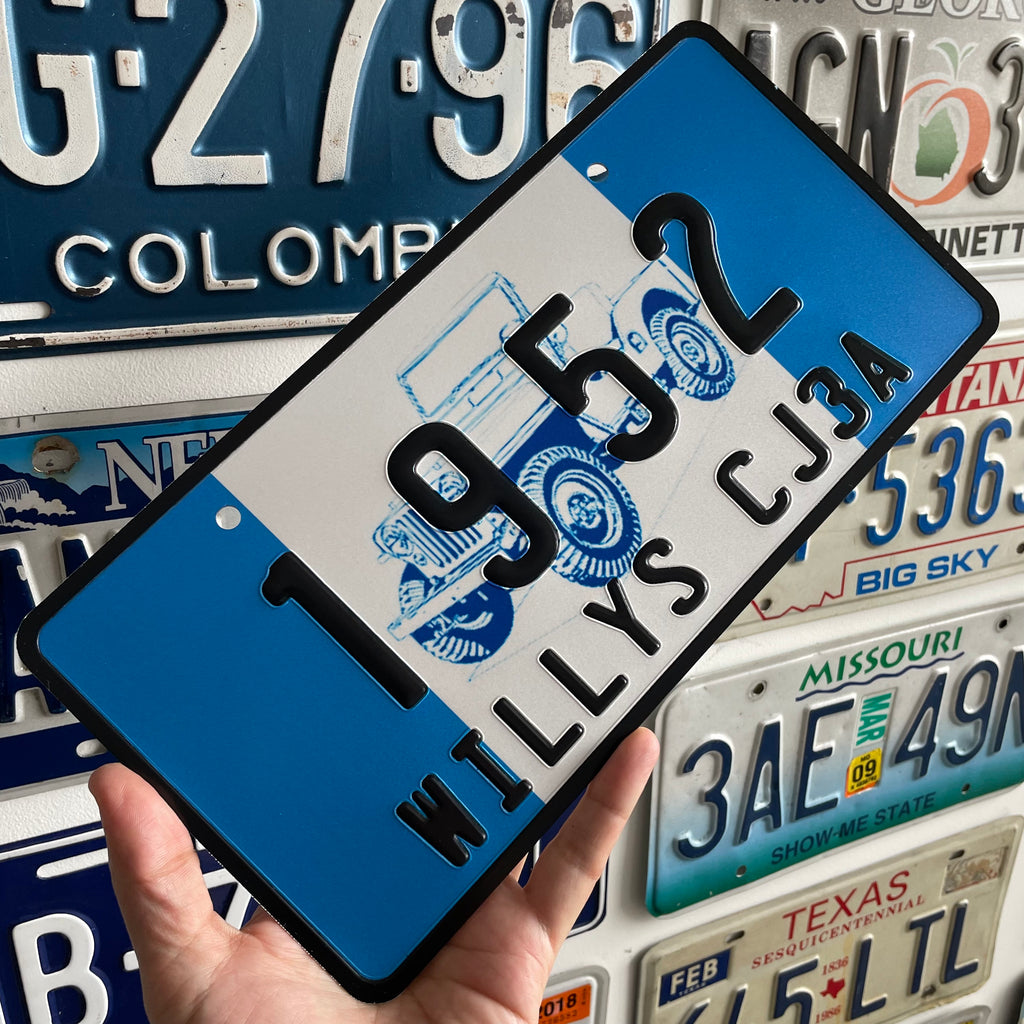 Custom US Aluminium Embossed Vanity License Plate