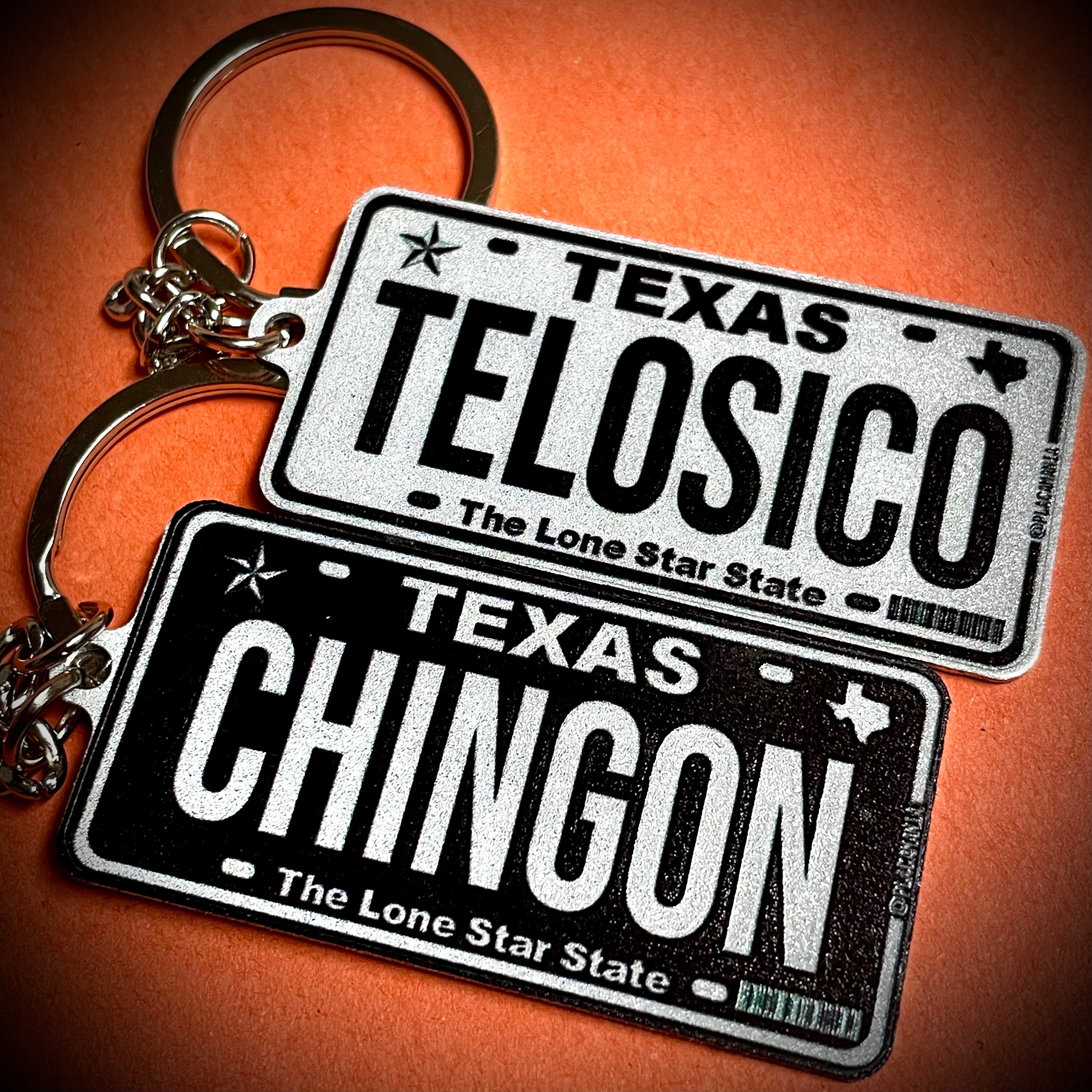 Texas License Plate Custom Keychain