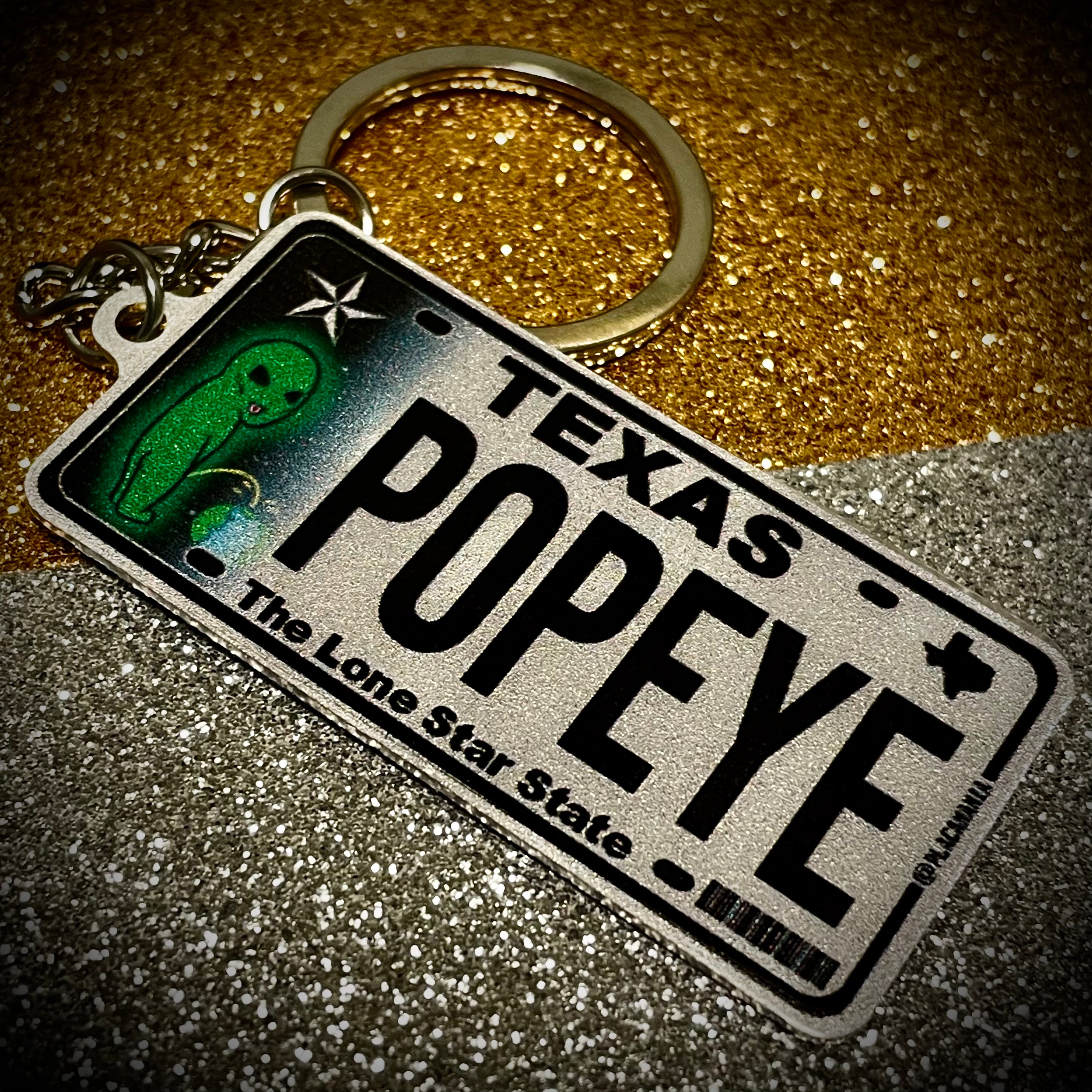 Texas License Plate Custom Keychain