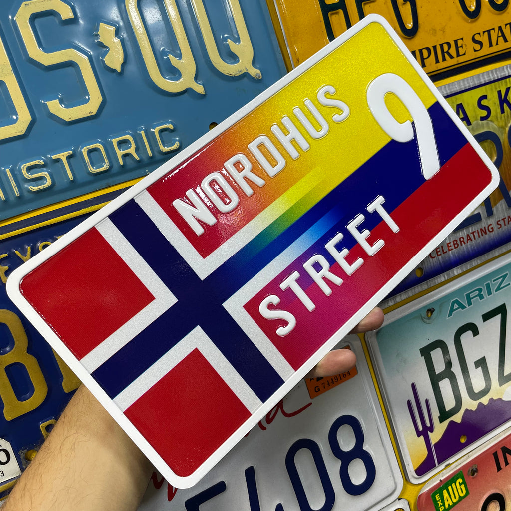 Custom US Aluminium Embossed Vanity License Plate