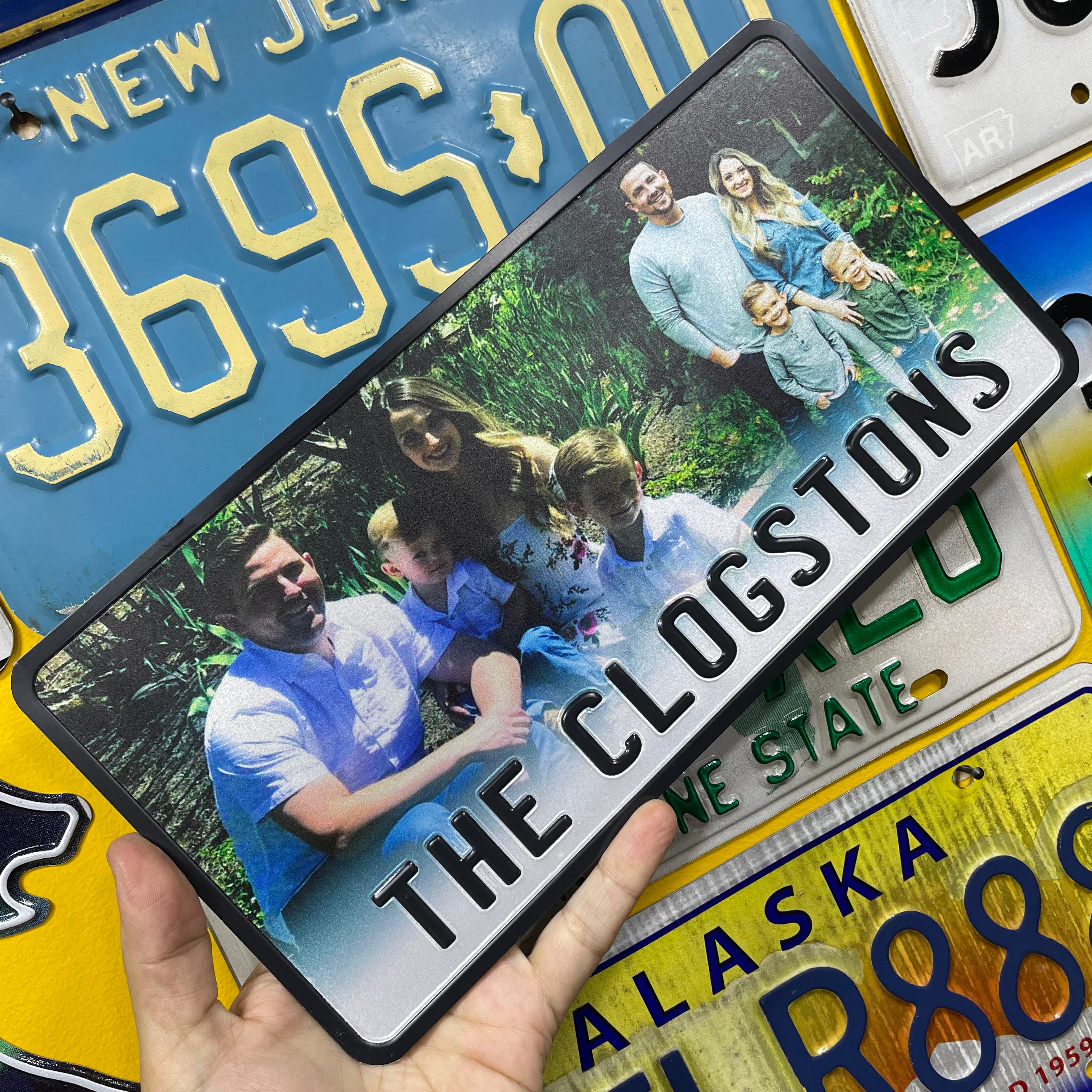 Custom US Aluminium Embossed Vanity License Plate