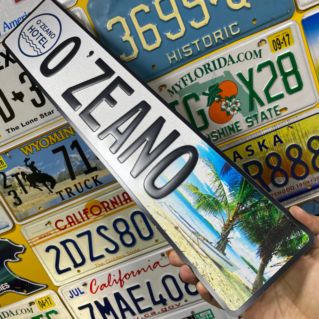 Custom European Aluminium Embossed Vanity License Plate