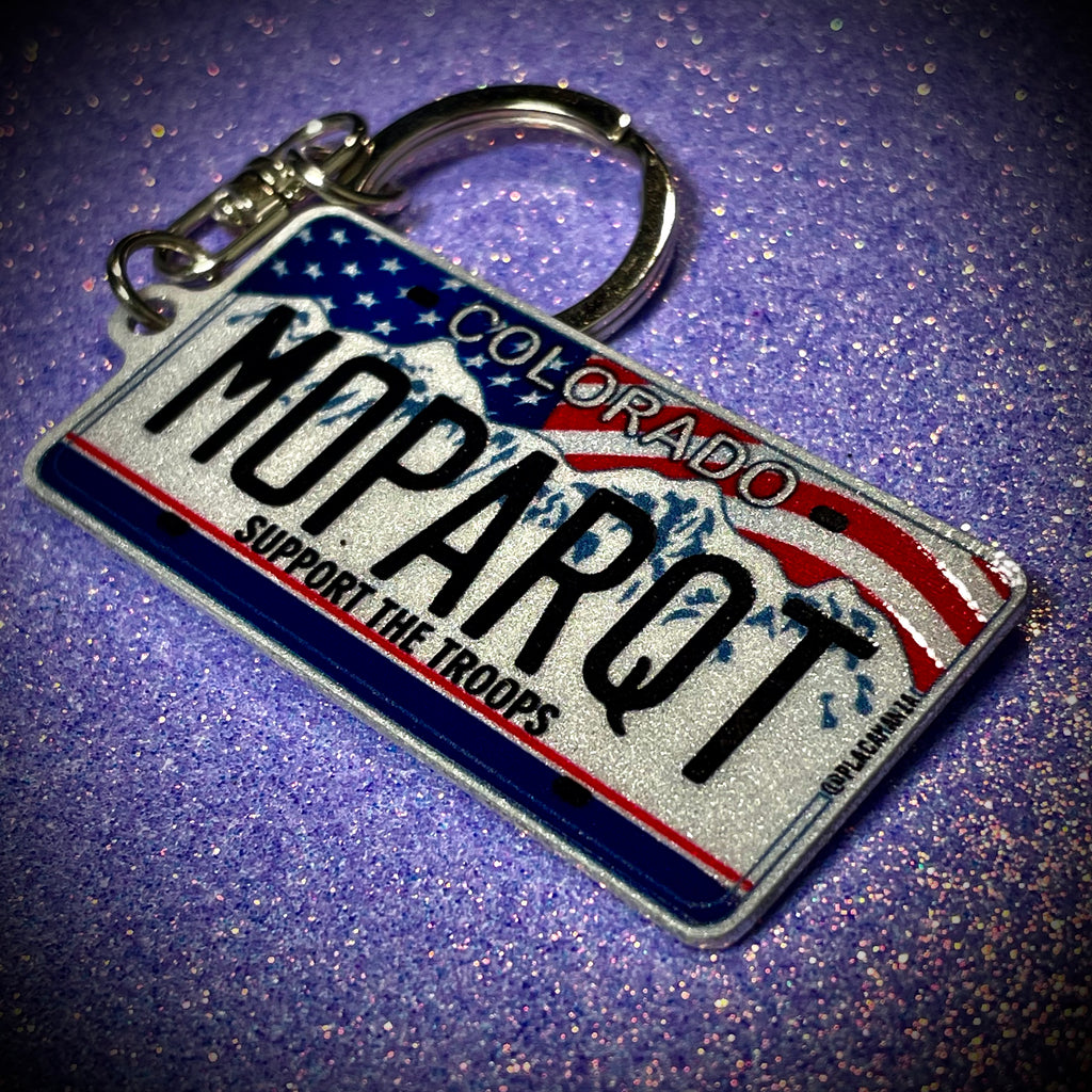 Custom US License Plate Keychain