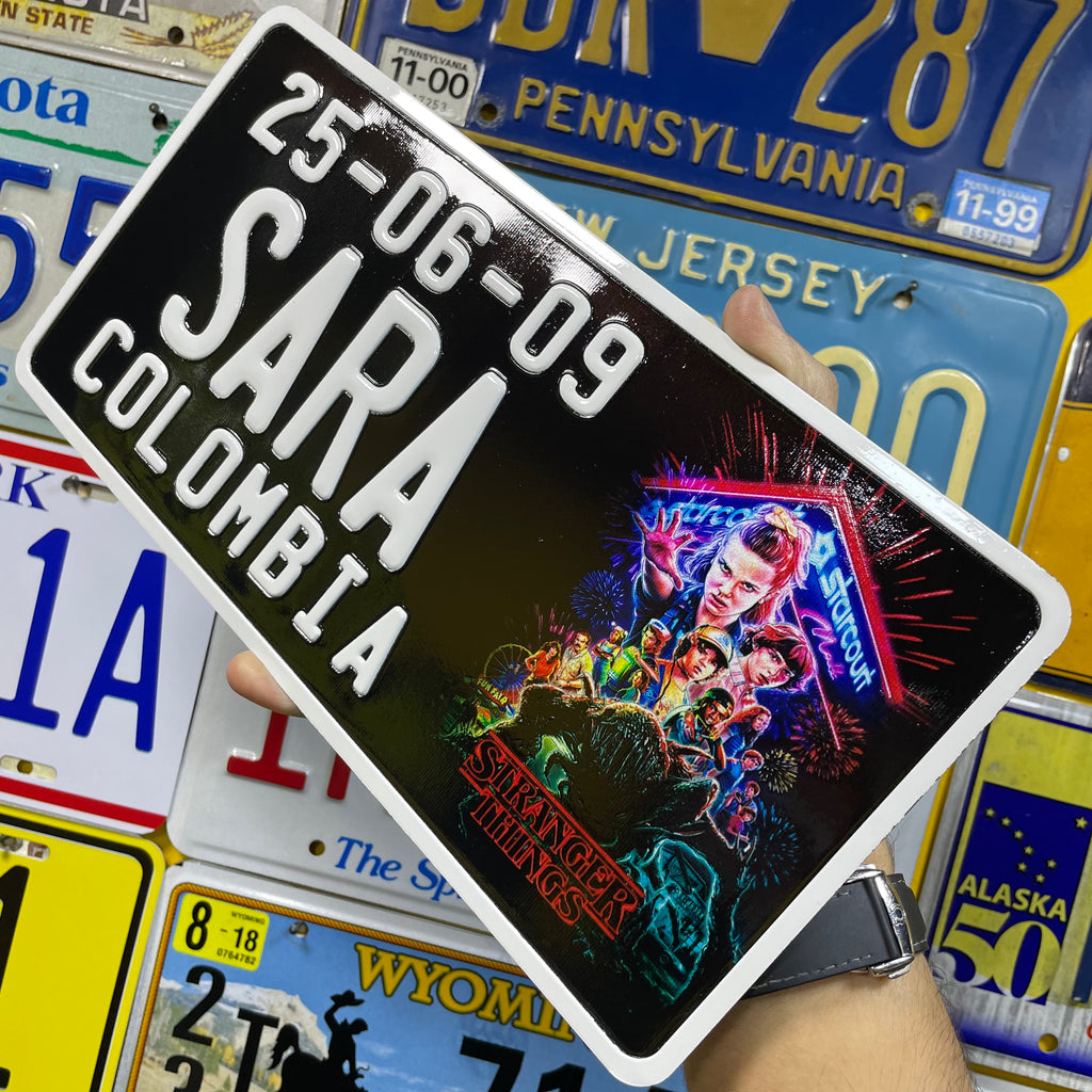 Custom US Aluminium Embossed Vanity License Plate