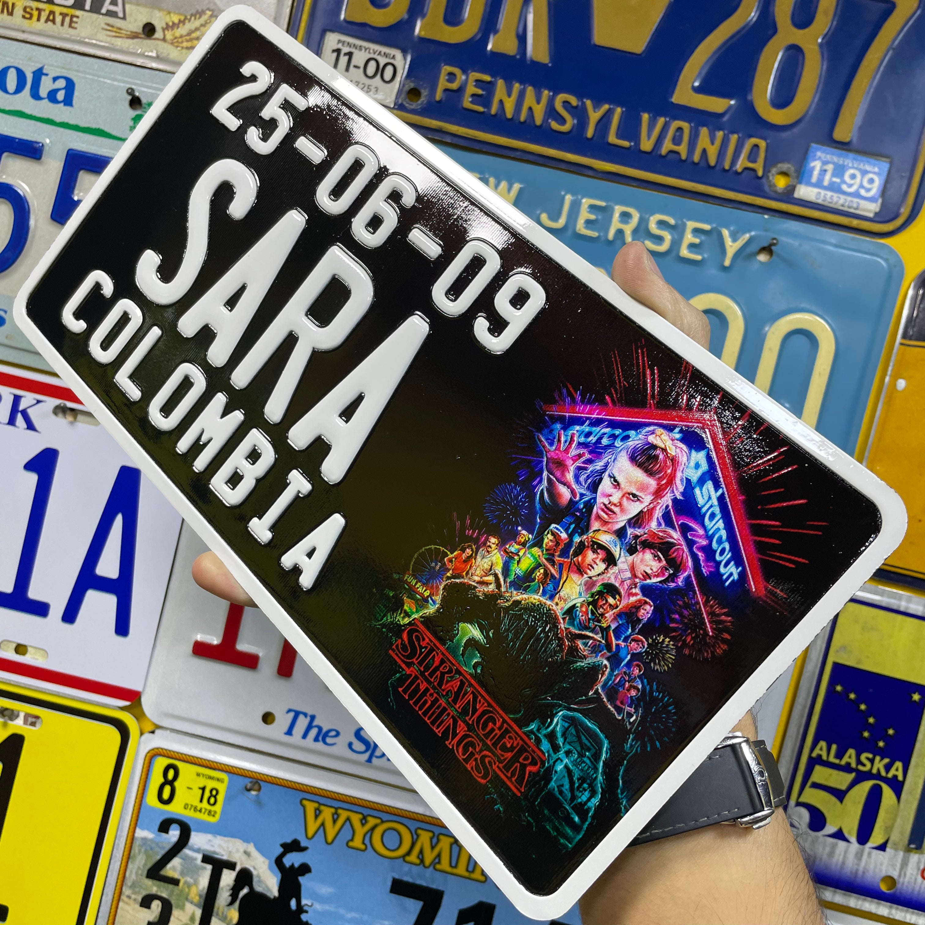 Custom US Aluminium Embossed Vanity License Plate