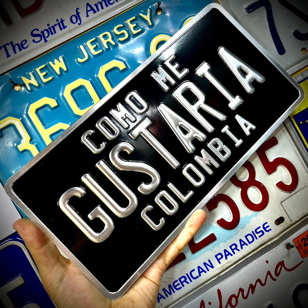 Custom US Aluminium Embossed Vanity License Plate