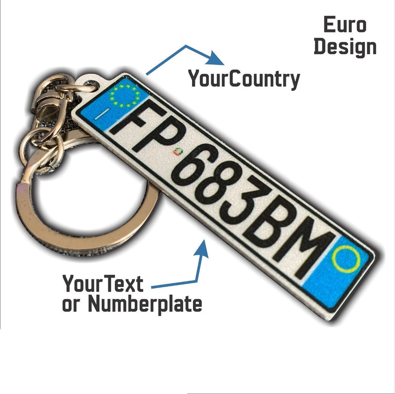 Custom European LicensePlate Keychain