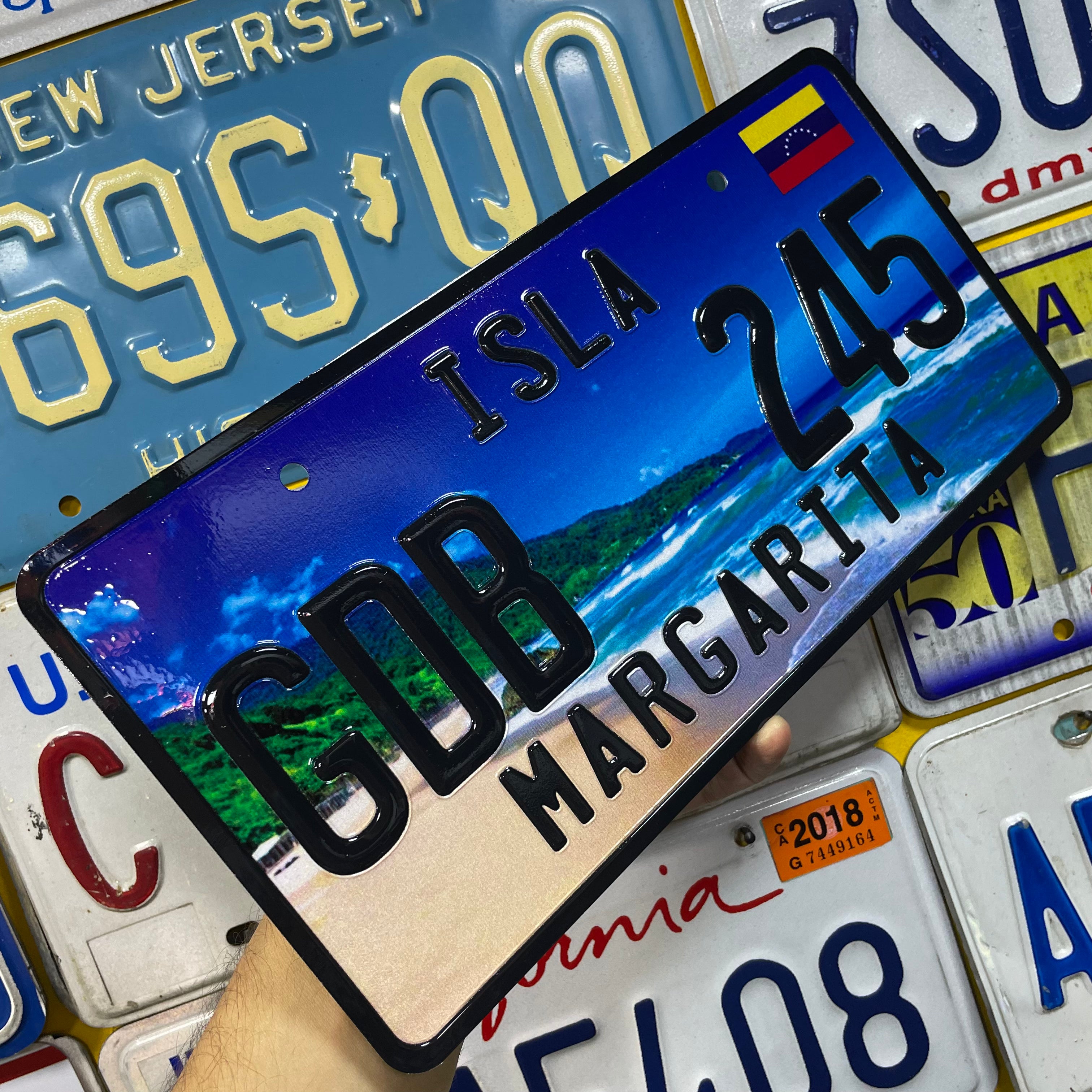 Custom US Aluminium Embossed Vanity License Plate