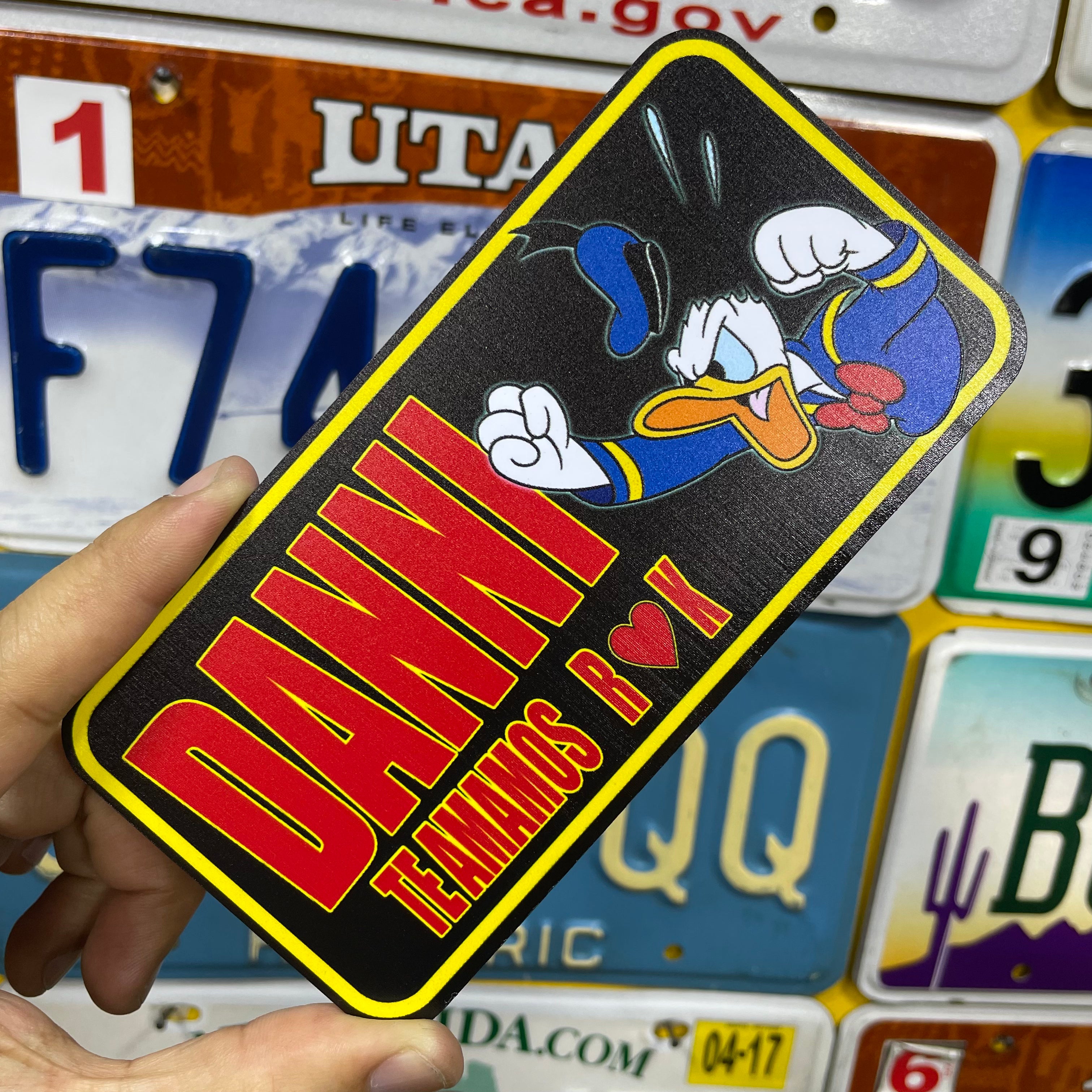 Custom Plastic Bike's License Plate