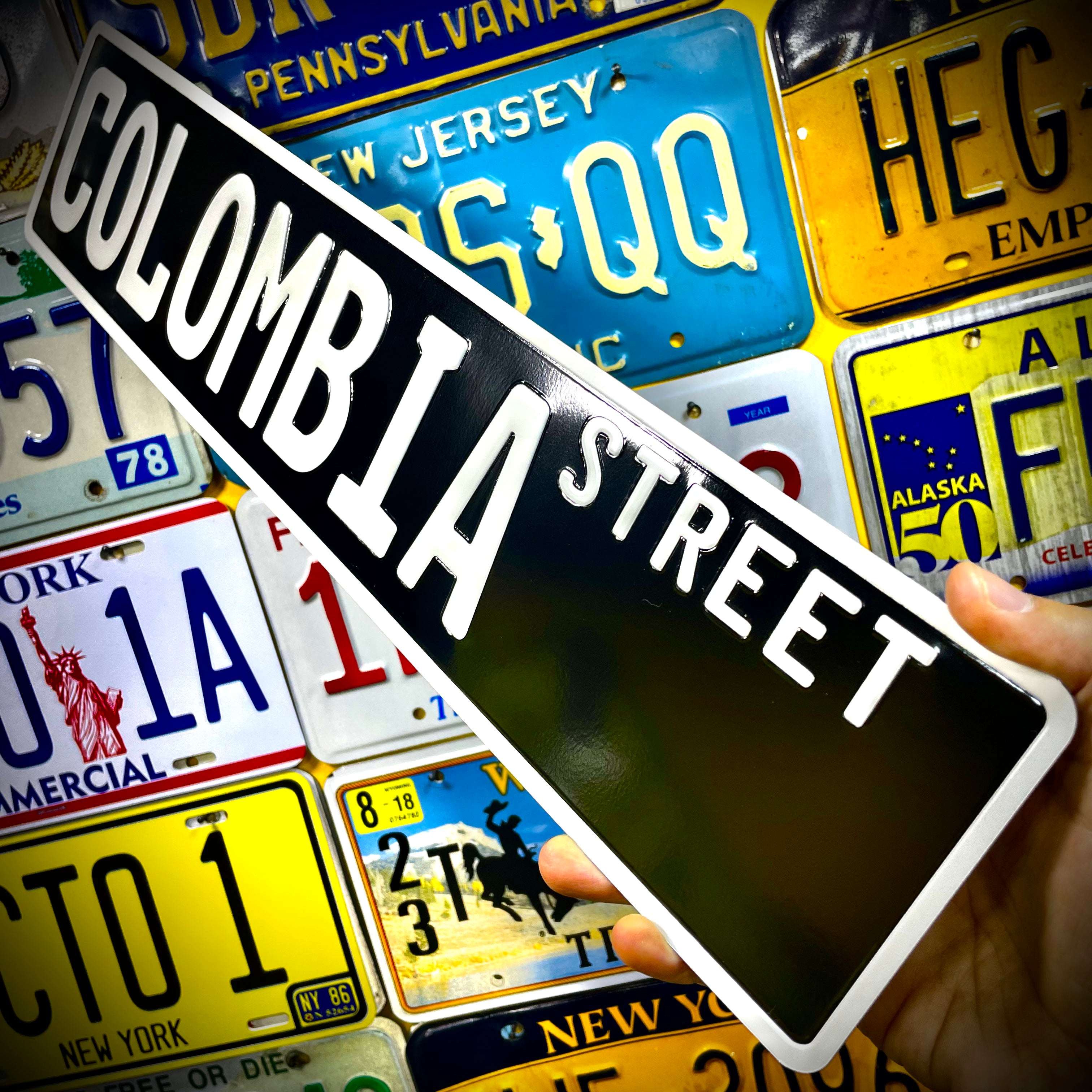 Custom European Aluminium Embossed Vanity License Plate