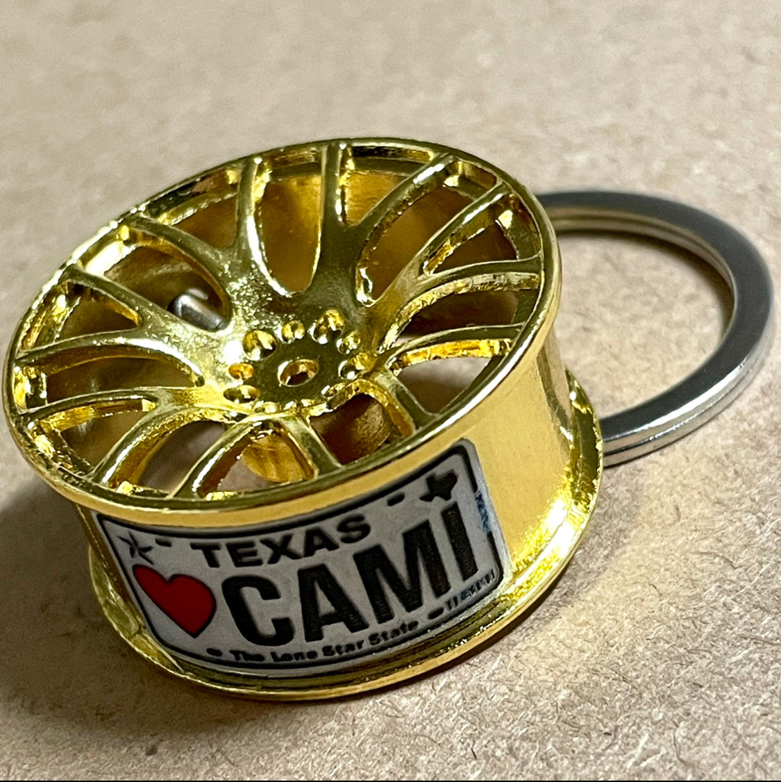 Personalized Keychain Miniature Wheel