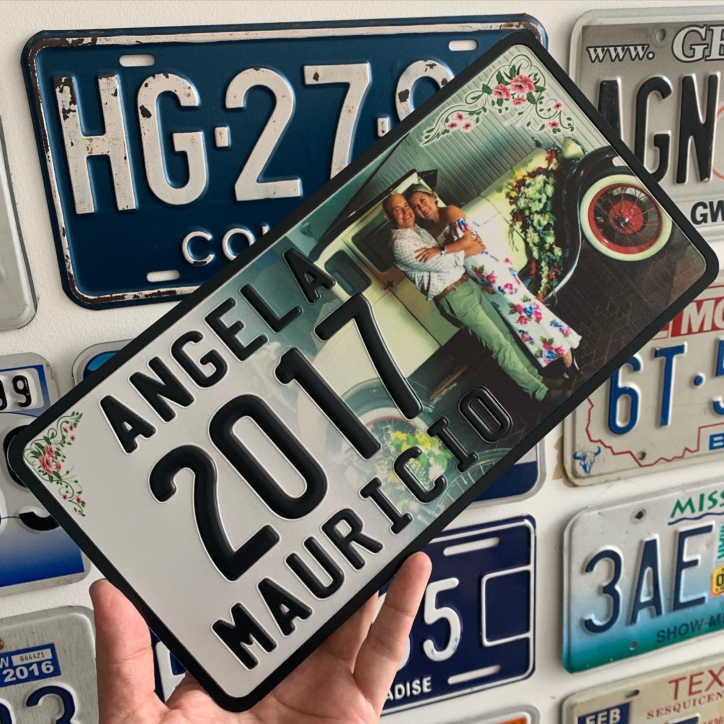 Custom US Aluminium Embossed Vanity License Plate