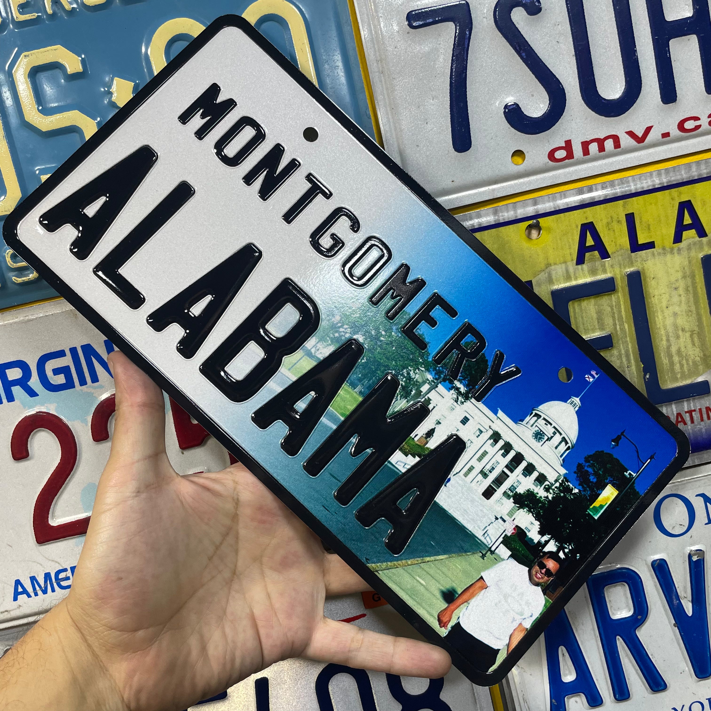Custom US Aluminium Embossed Vanity License Plate