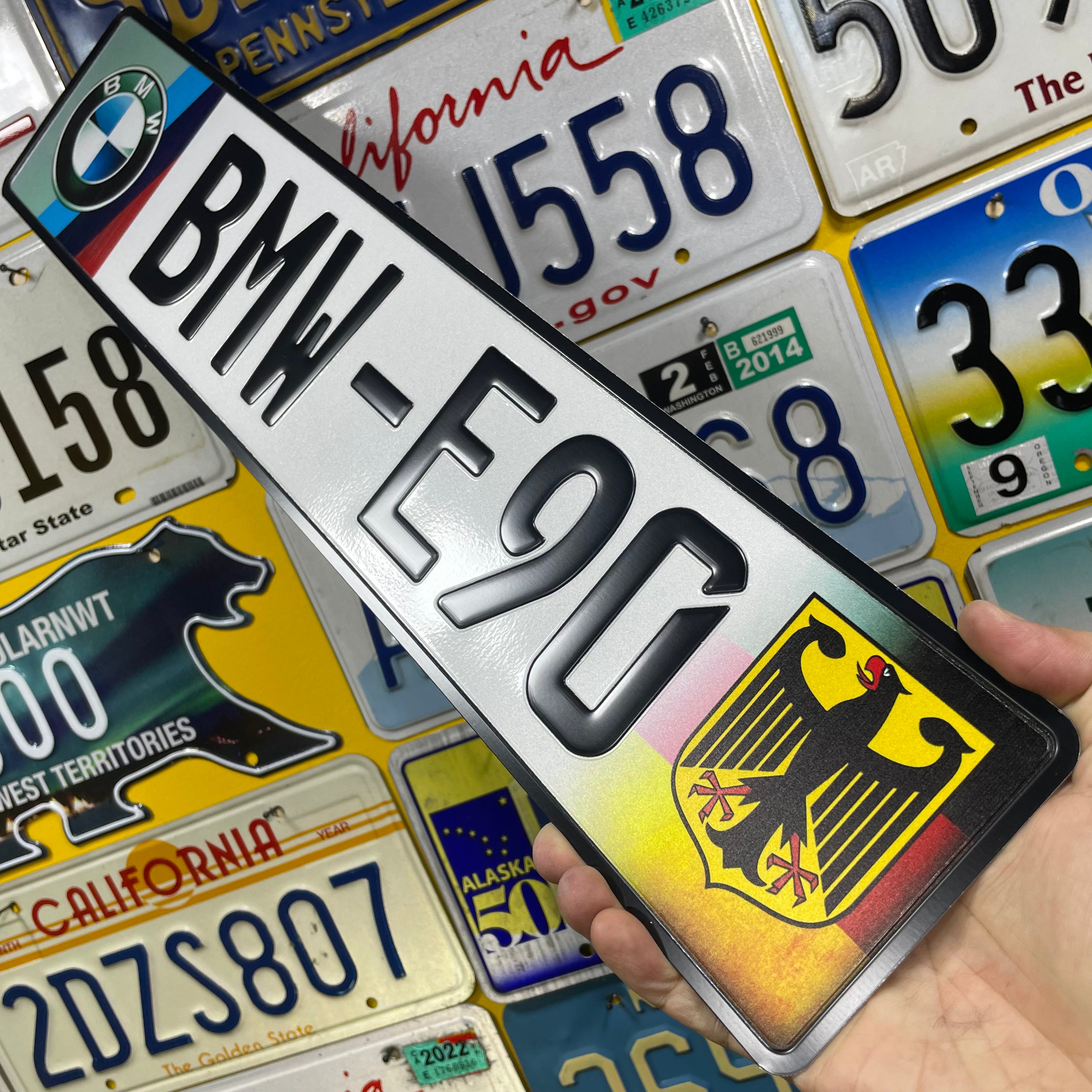 Custom European Aluminium Embossed Vanity License Plate