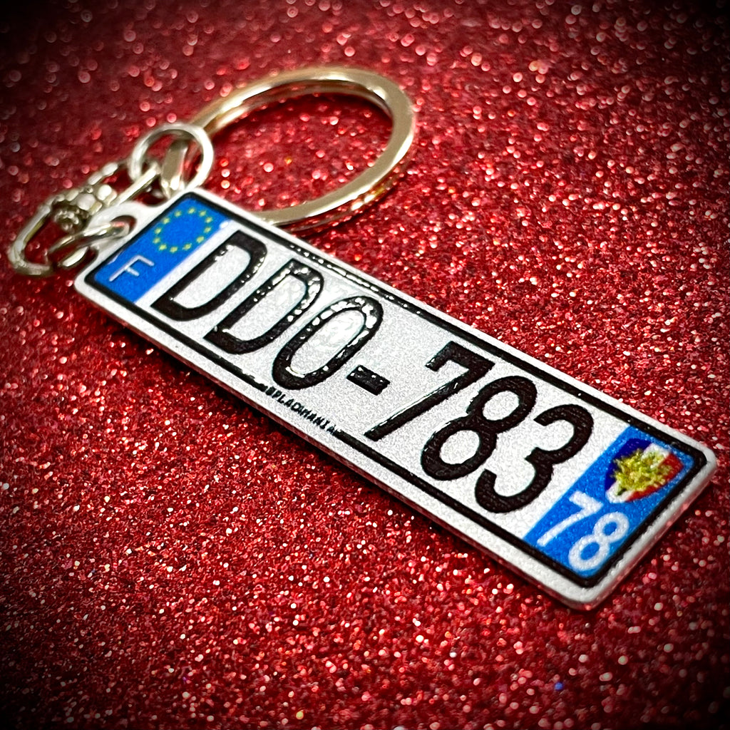 Custom European LicensePlate Keychain