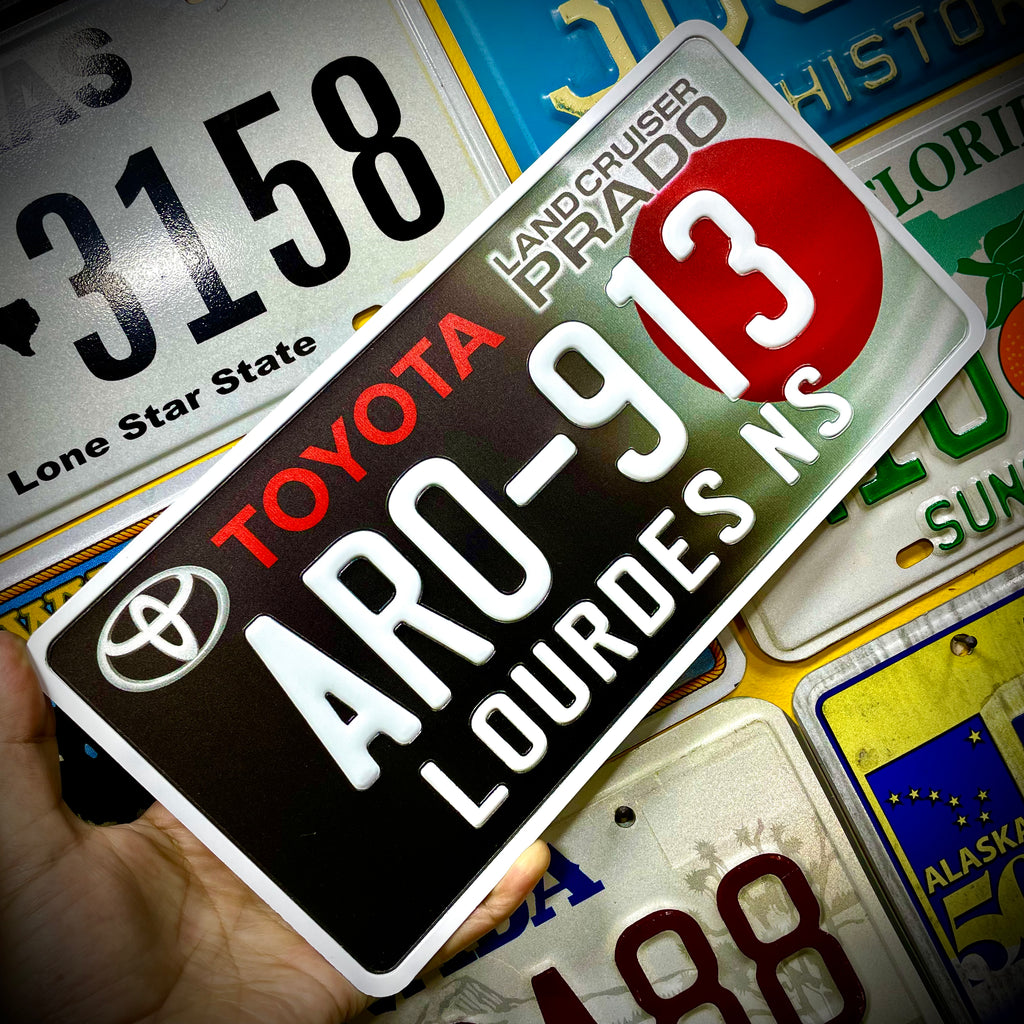 Custom US Aluminium Embossed Vanity License Plate