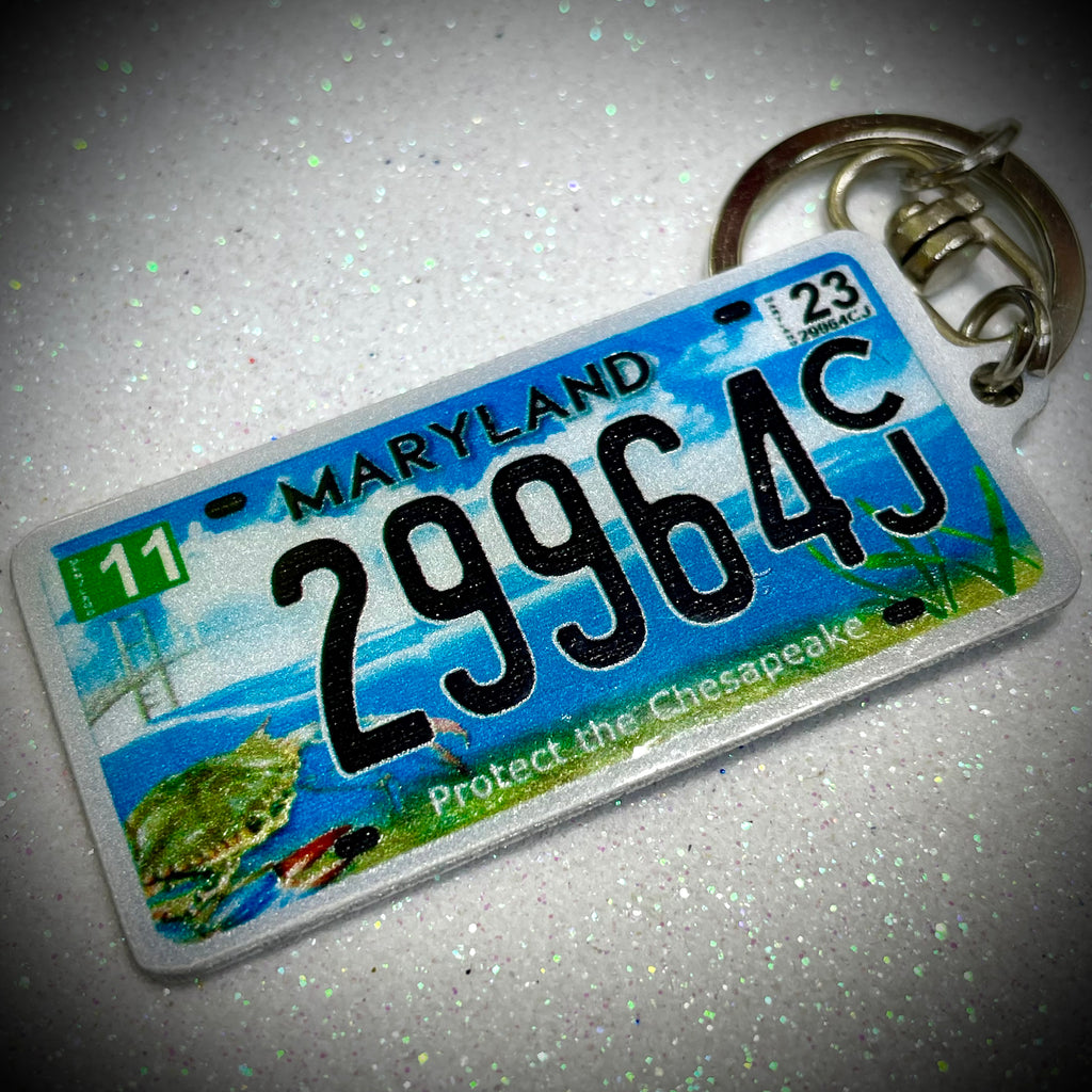 Maryland License Plate Custom Keychain