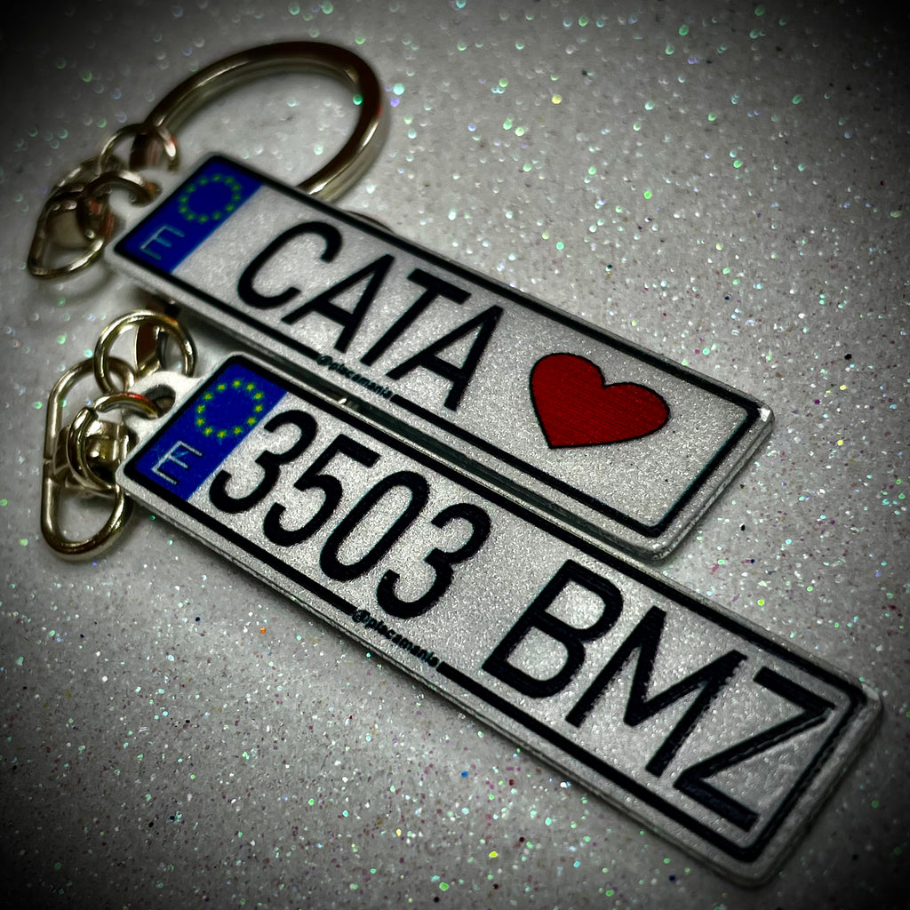 Czech Republic Euro Plate Keychain