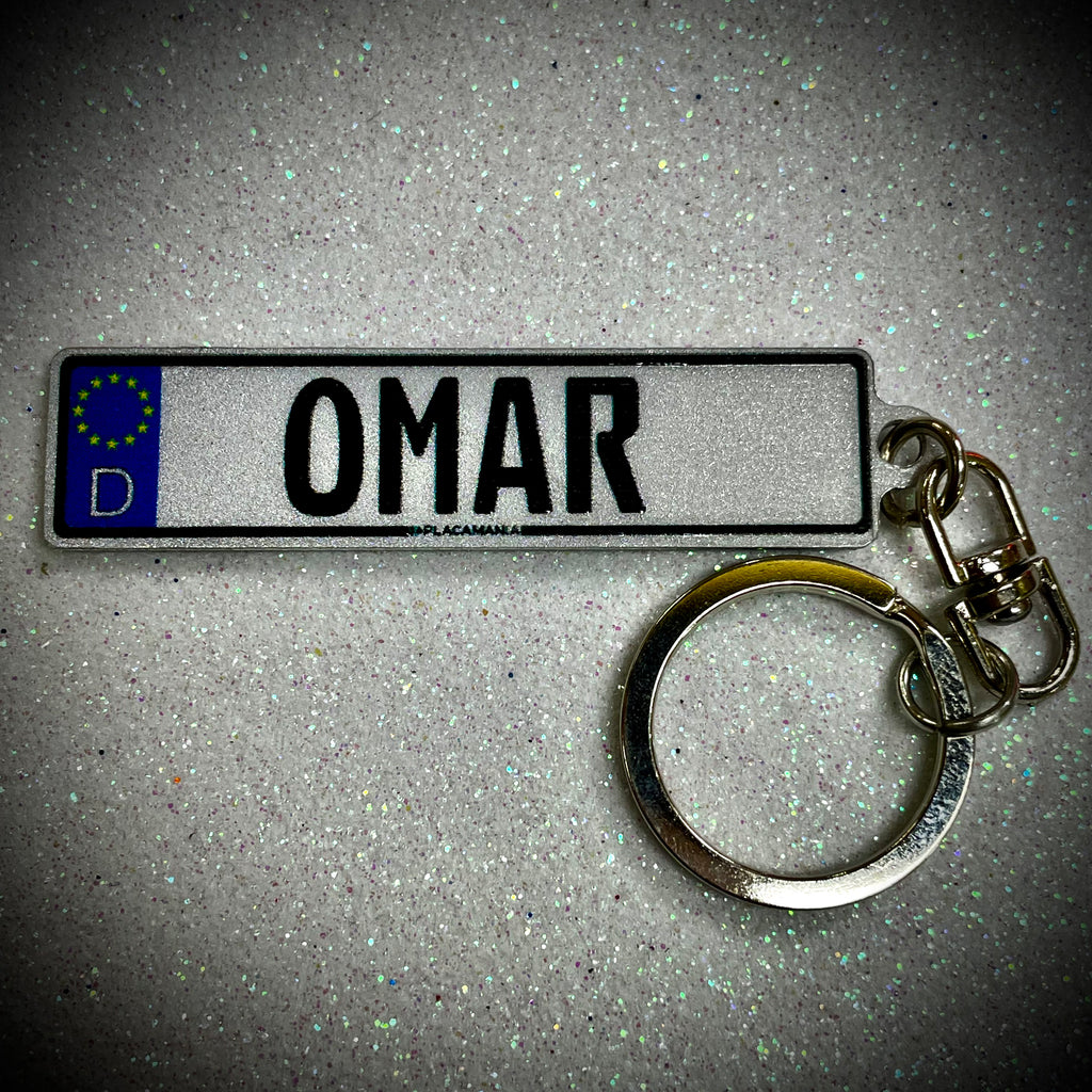 Custom European LicensePlate Keychain