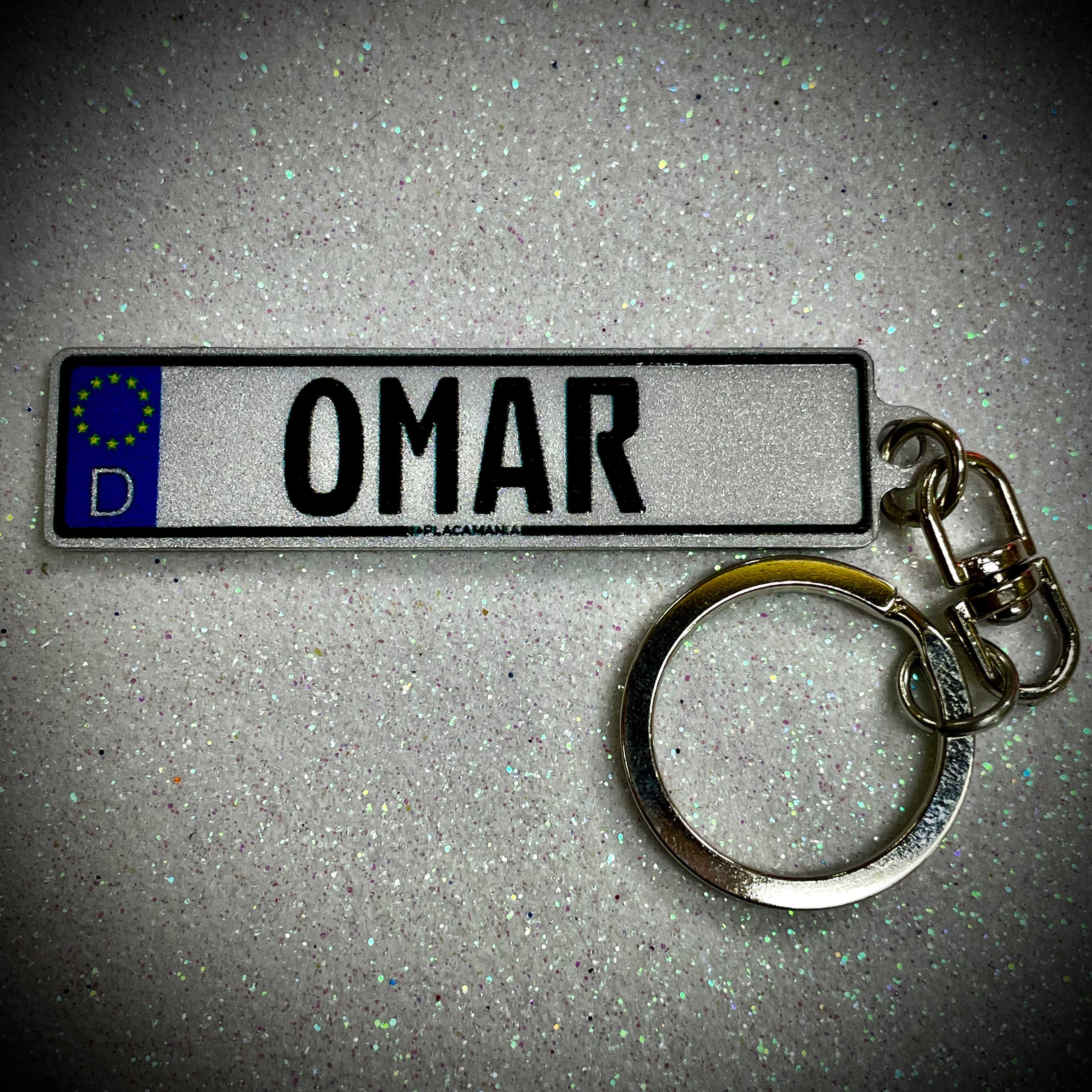 Custom European LicensePlate Keychain