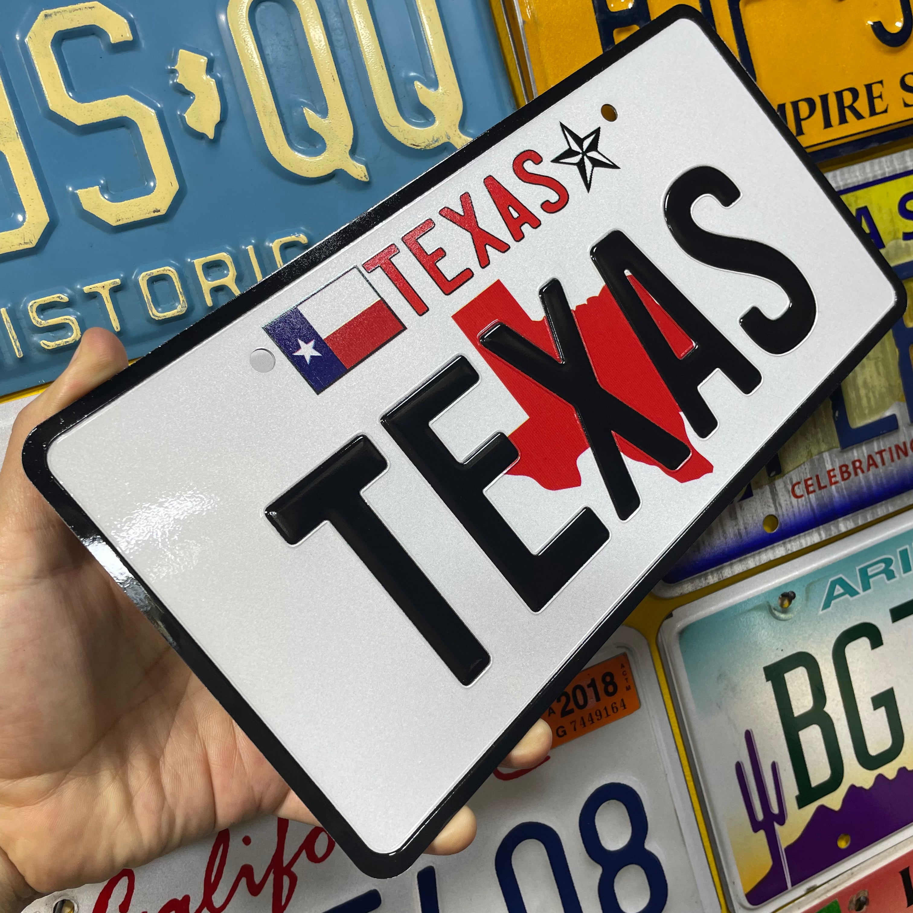 Custom US Aluminium Embossed Vanity License Plate