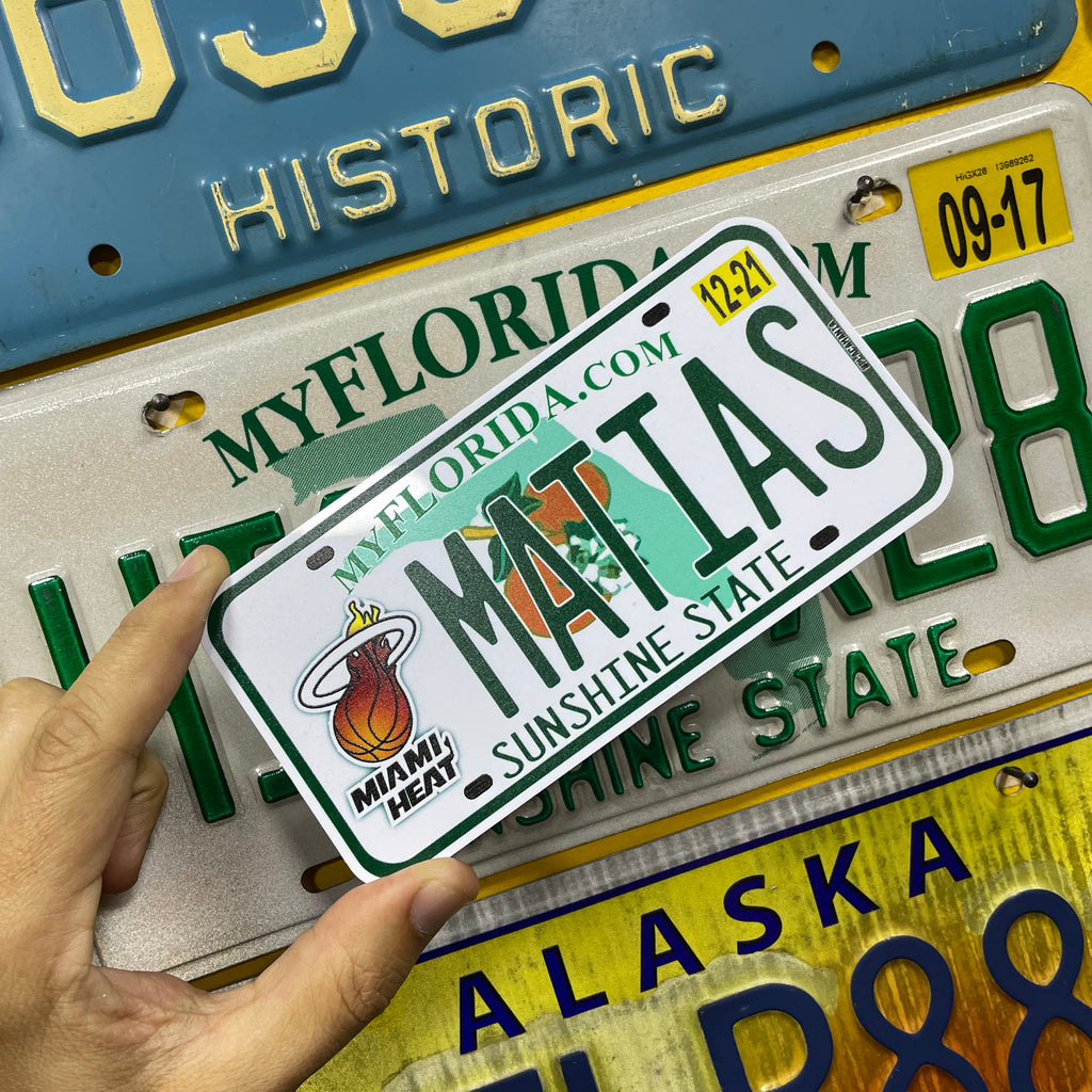 Custom Plastic Bike's License Plate