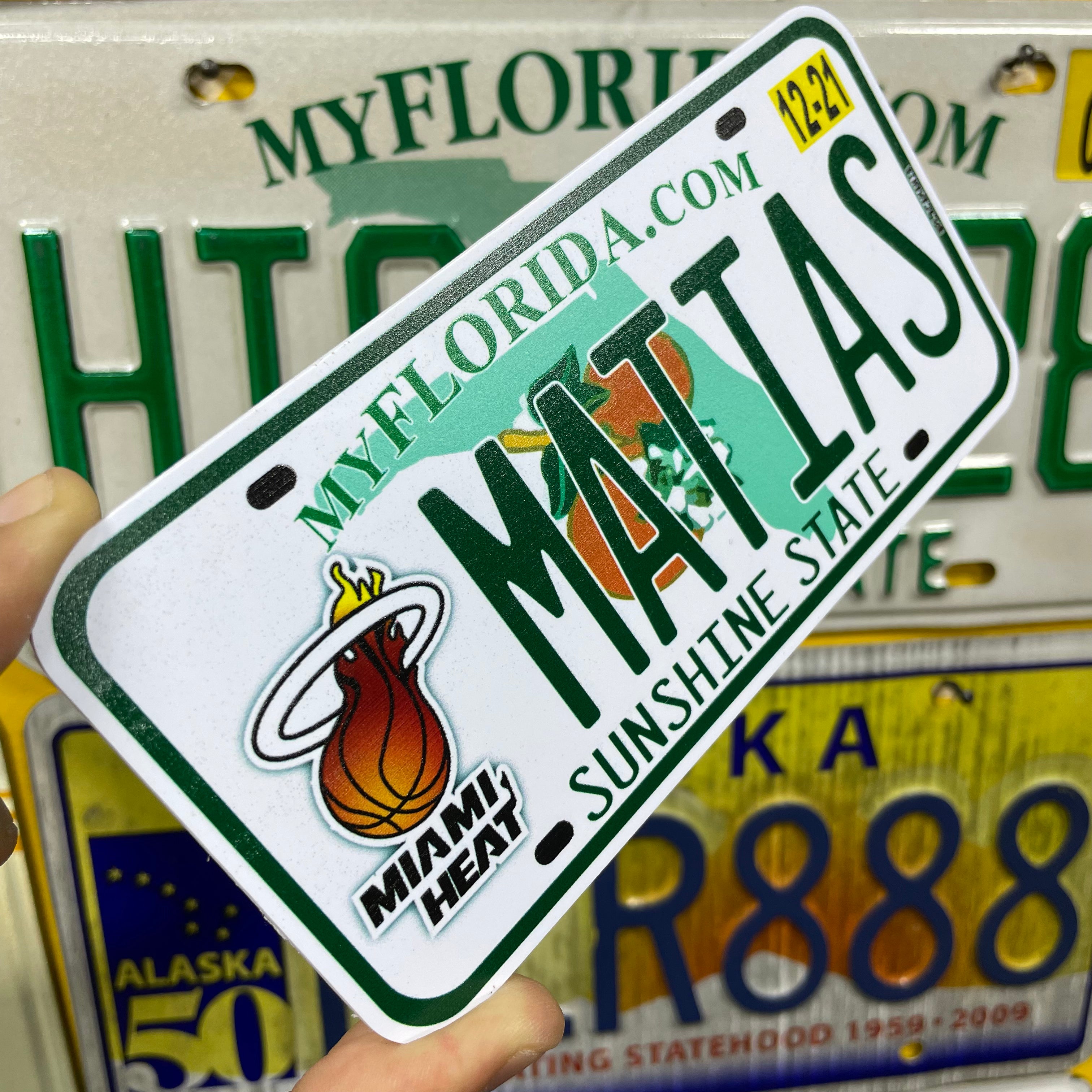 Custom Plastic Bike's License Plate