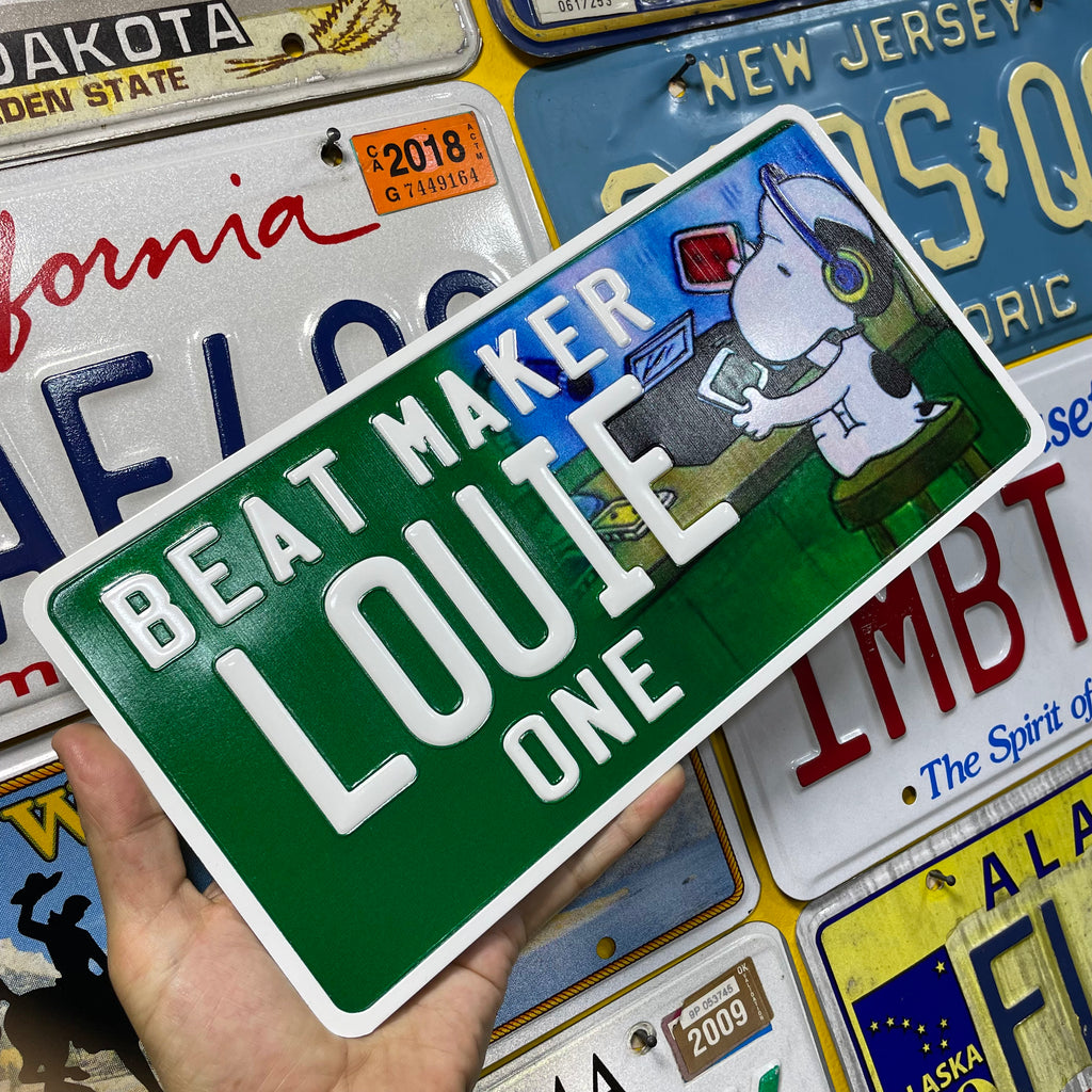 Custom US Aluminium Embossed Vanity License Plate