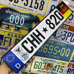 Custom European Aluminium Embossed Vanity License Plate